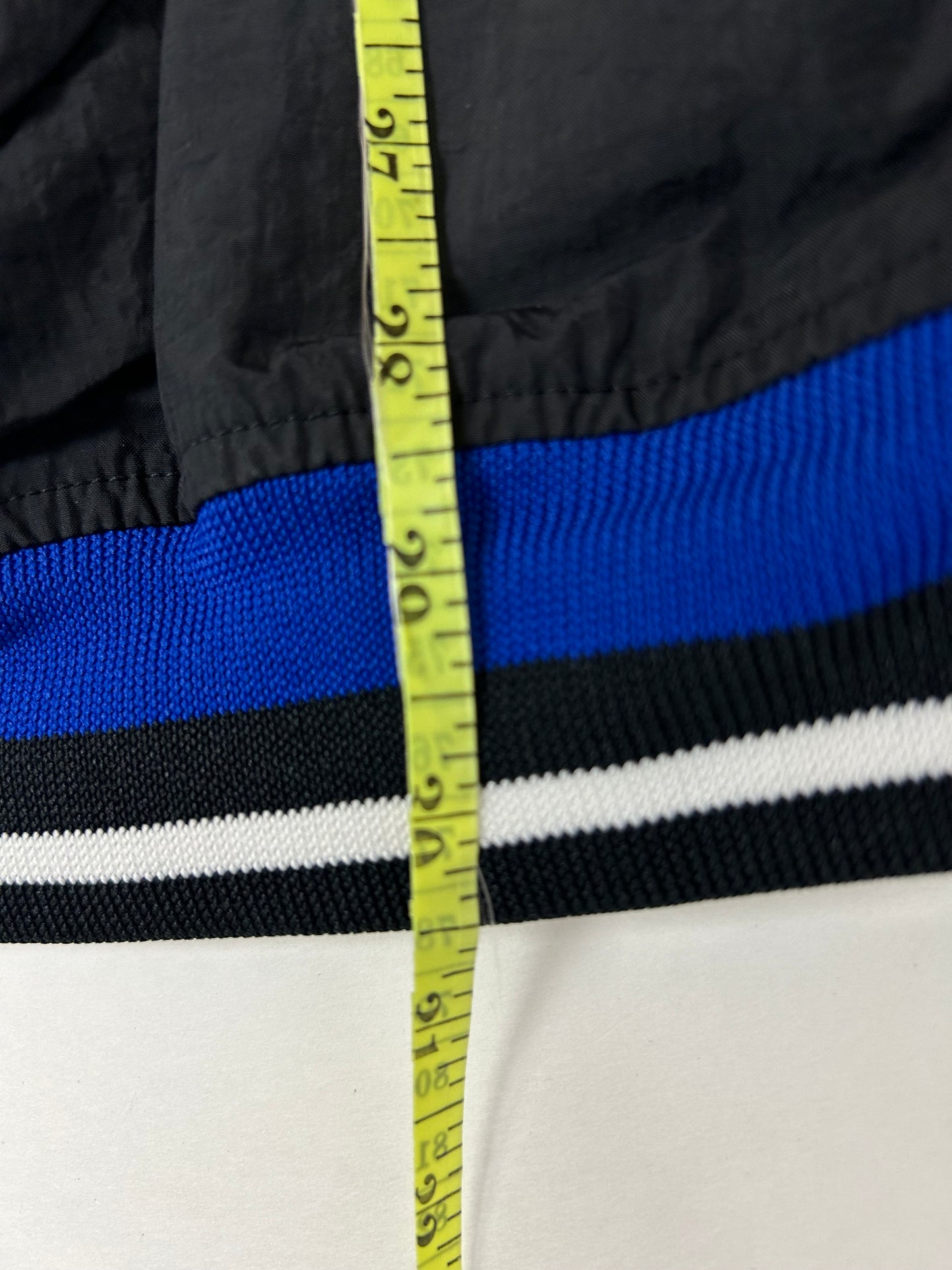 Vintage 90s Nike Swoosh V-neck Pullover Windbreaker Jacket 2XL 29.25x30.5 Inches Blue/Black/White