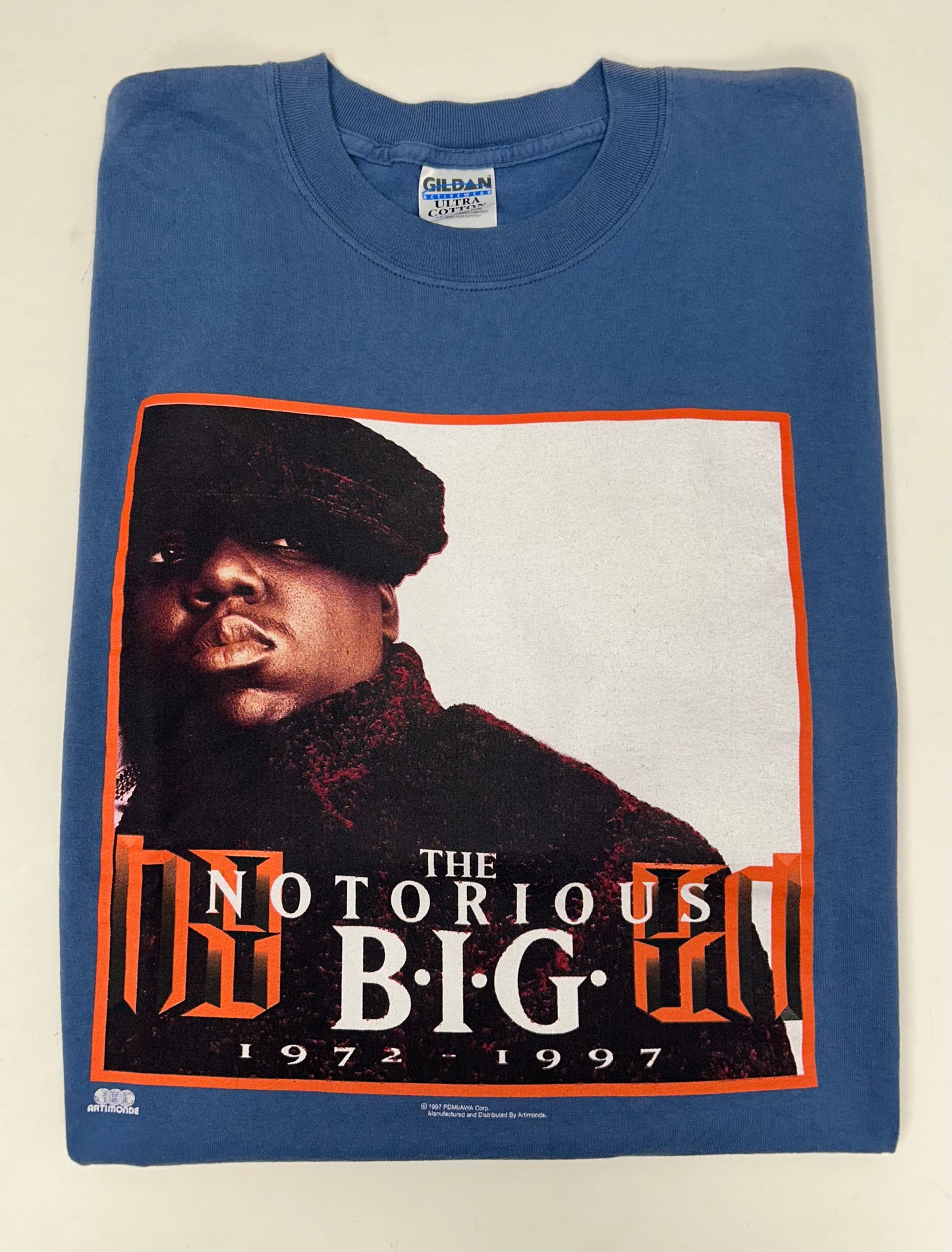 Vintage The Notorious Big Biggie Smalls Memorial Tee 1972-1995 Rap Music Tee XL 23.75x31.75 Inches