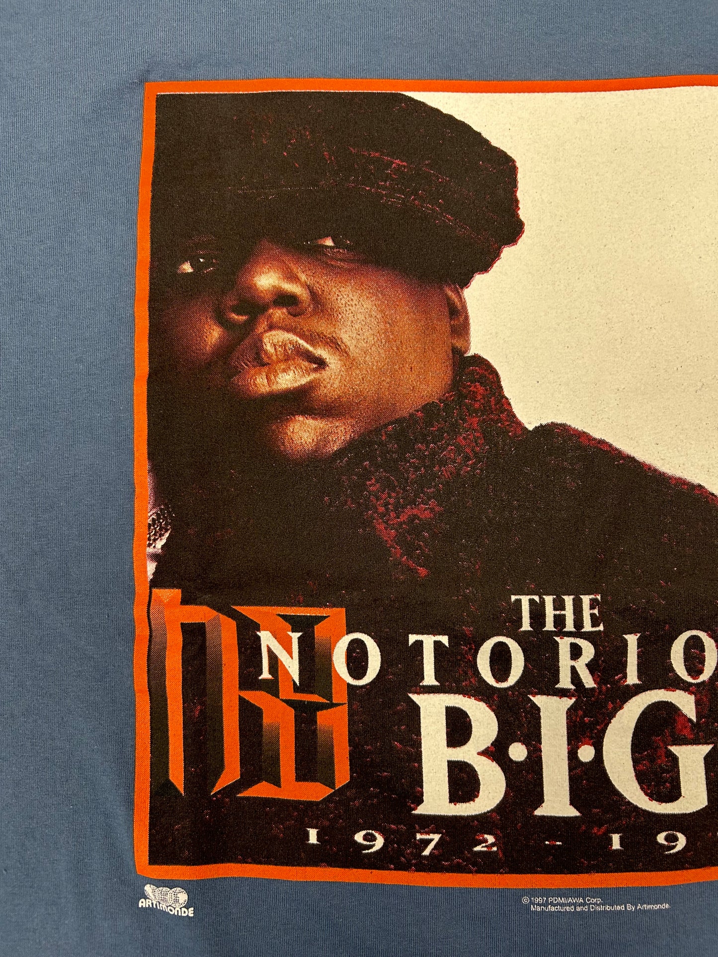 Vintage The Notorious Big Biggie Smalls Memorial Tee 1972-1995 Rap Music Tee XL 23.75x31.75 Inches