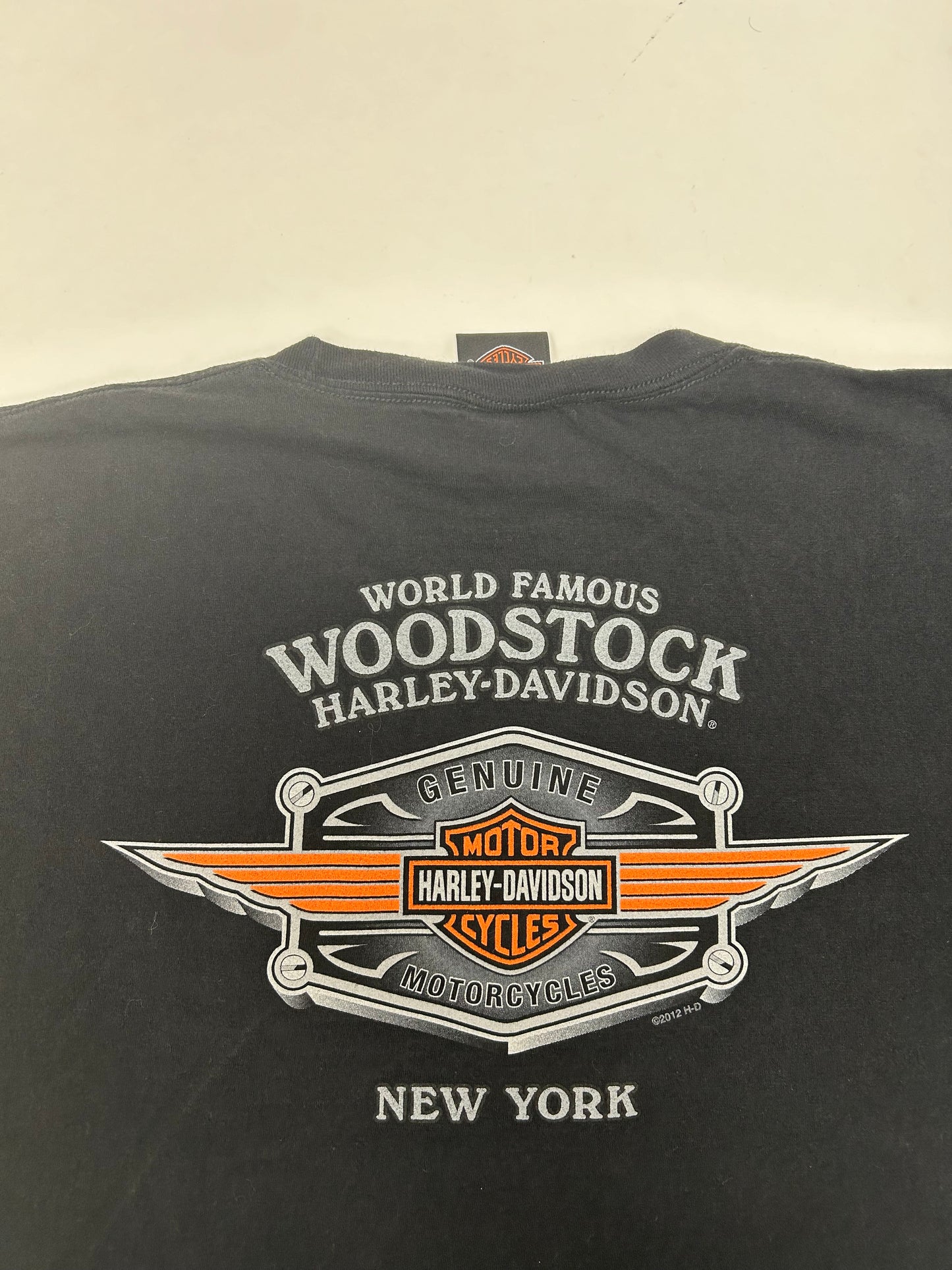 2010s Harley Davidson Motorcycles Woodstock New York Joker Tee 2XL