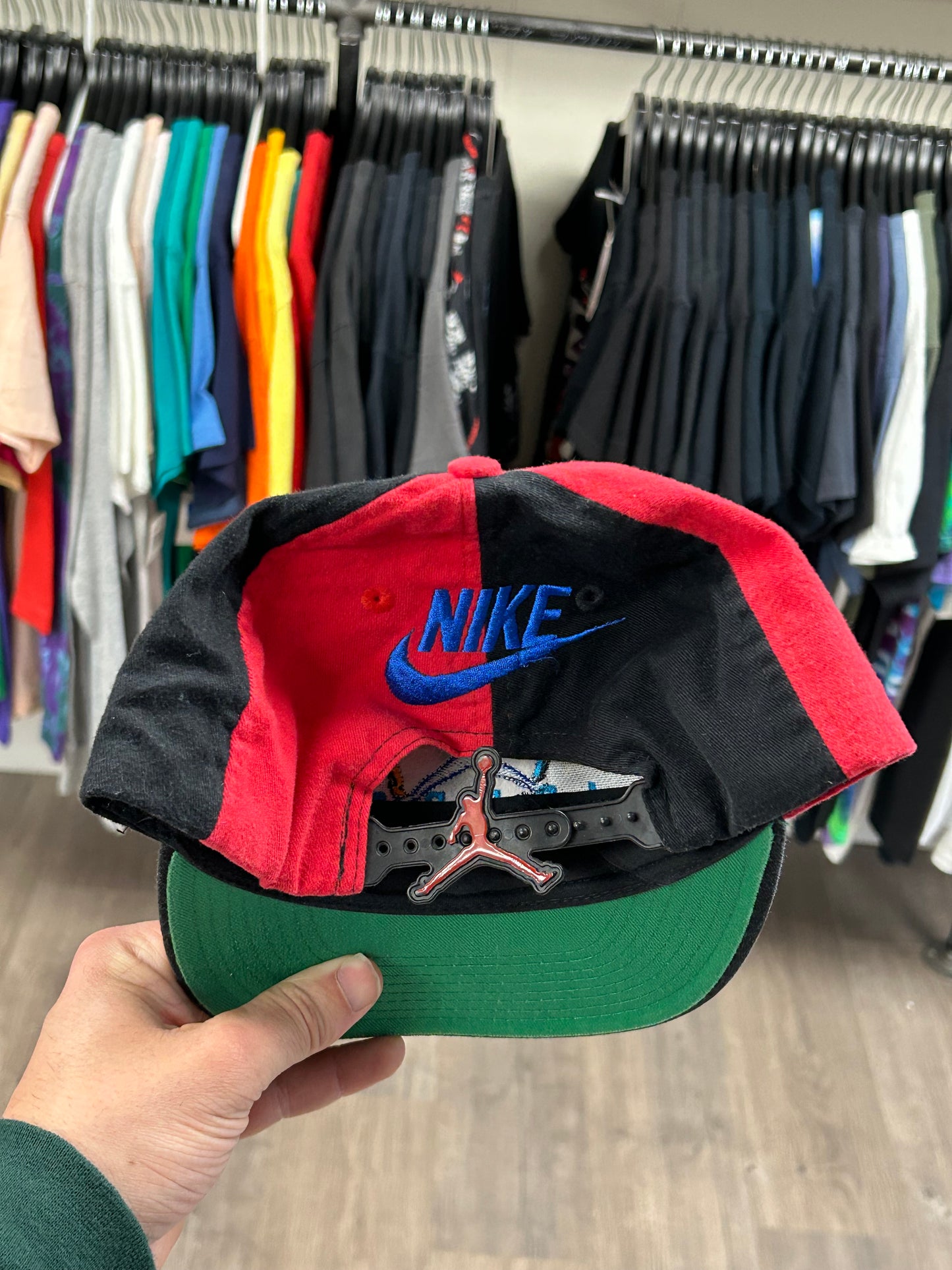 Vintage Nike Air Jordan 8 VIII Aqua SnapBack Hat Jump Man Michael Jordan 1993 OG
