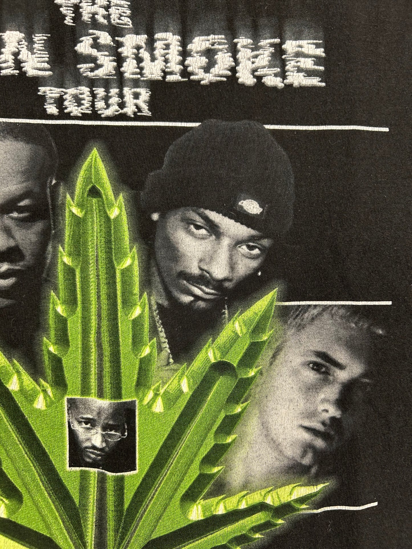 Vintage Up in Smoke Tour 2000 Snoop Dog Eminem Dr Dre Ice Cube Warren G. Rap Music Tee Large 22.5x28.25 Inches