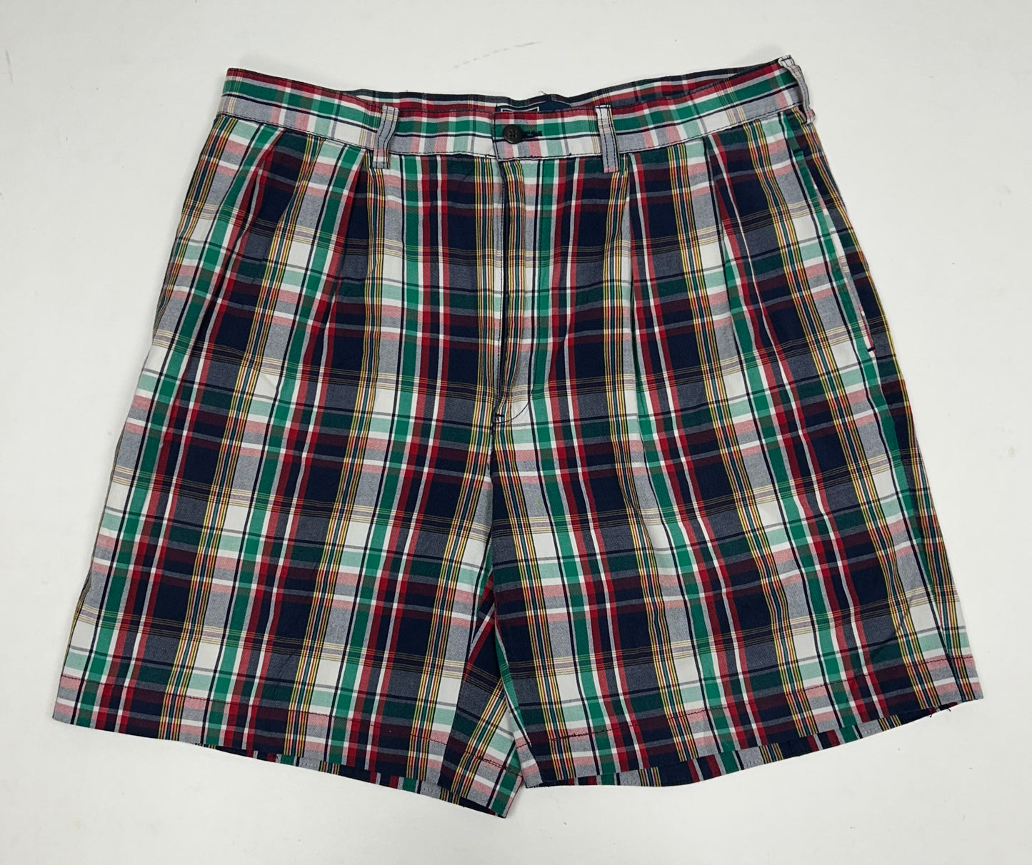 Polo Ralph Lauren Men's Check Blue Pockets Plaid Tyler Shorts Tagged 34”