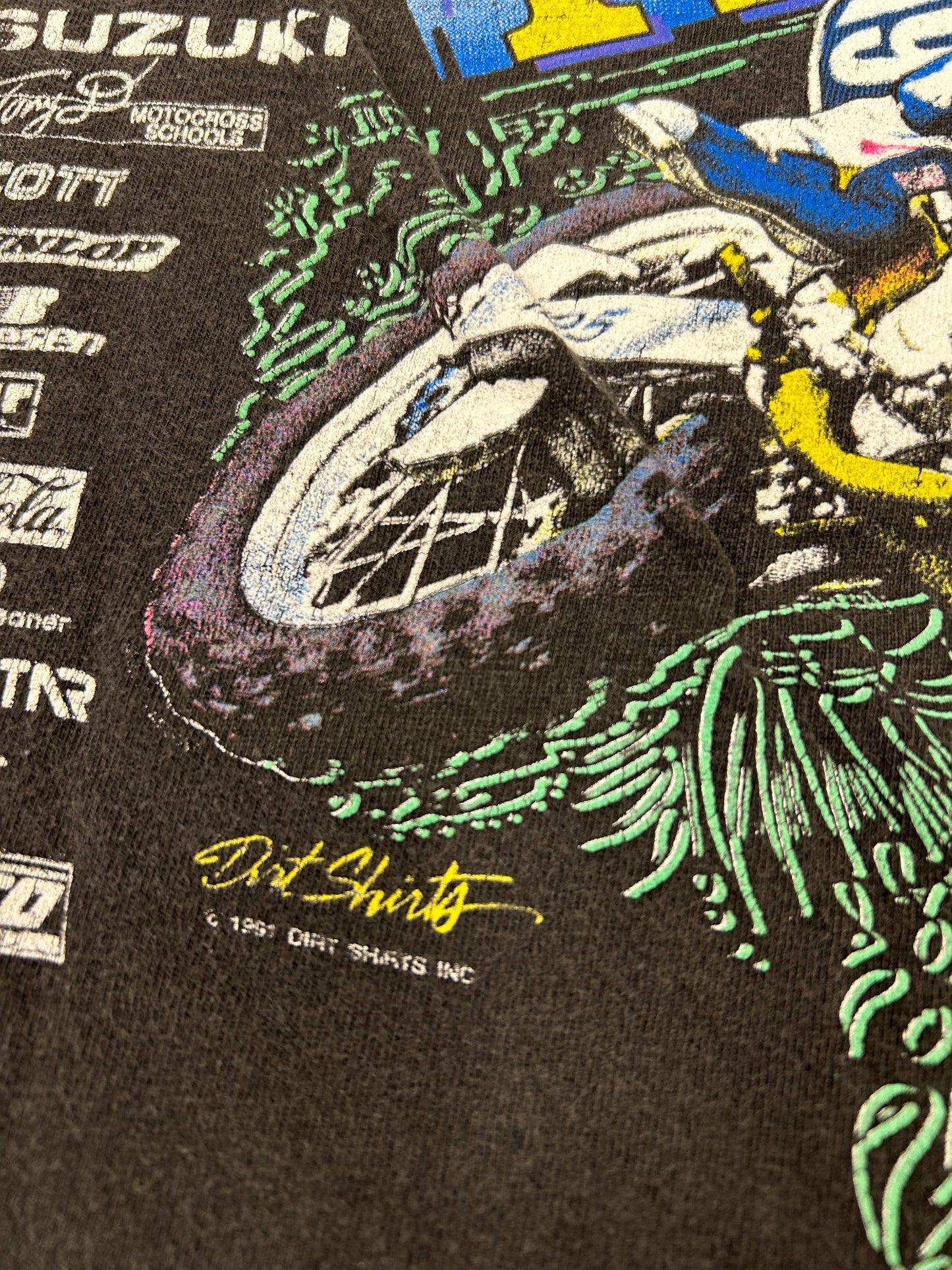 Vintage Broome Tioga Pro Nationals Motocross 1991 Promo Tee Dirt Shirts Medium/Large 20x26.5 Inches