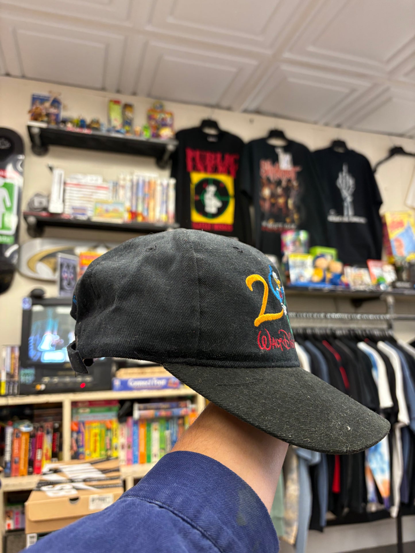 Vintage Walt Disney World 2000 Black Dad Hat “Celebrate the Future hand in hand”