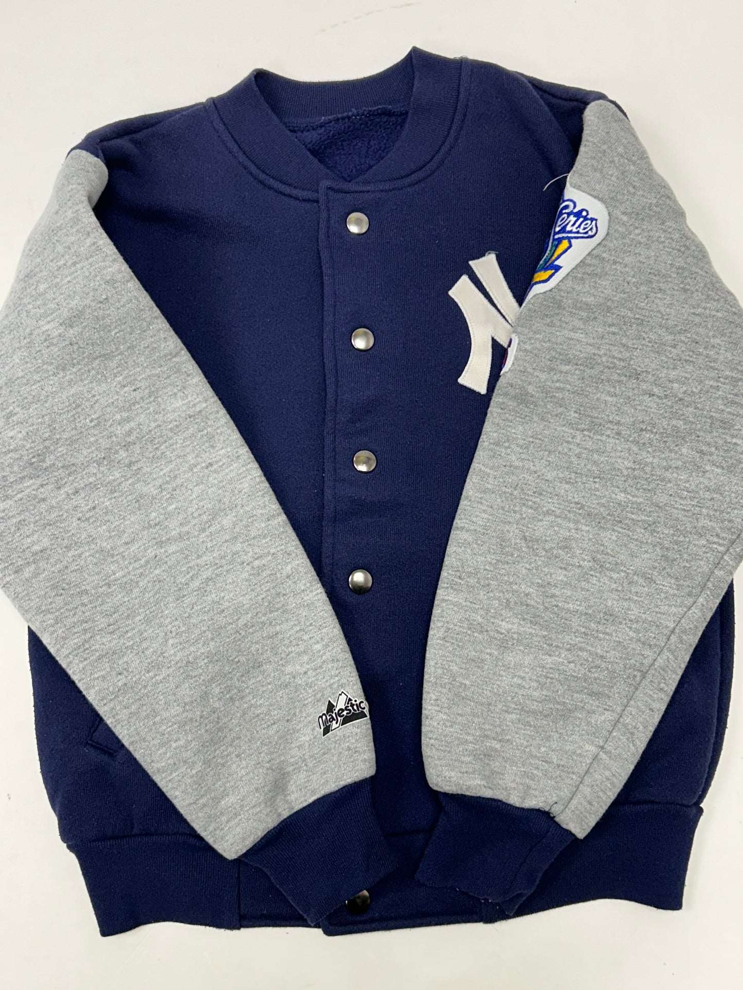 Vintage Majestic New York Yankees 1999 World Series Bomber Jacket Youth 17.5x21.5 Inches