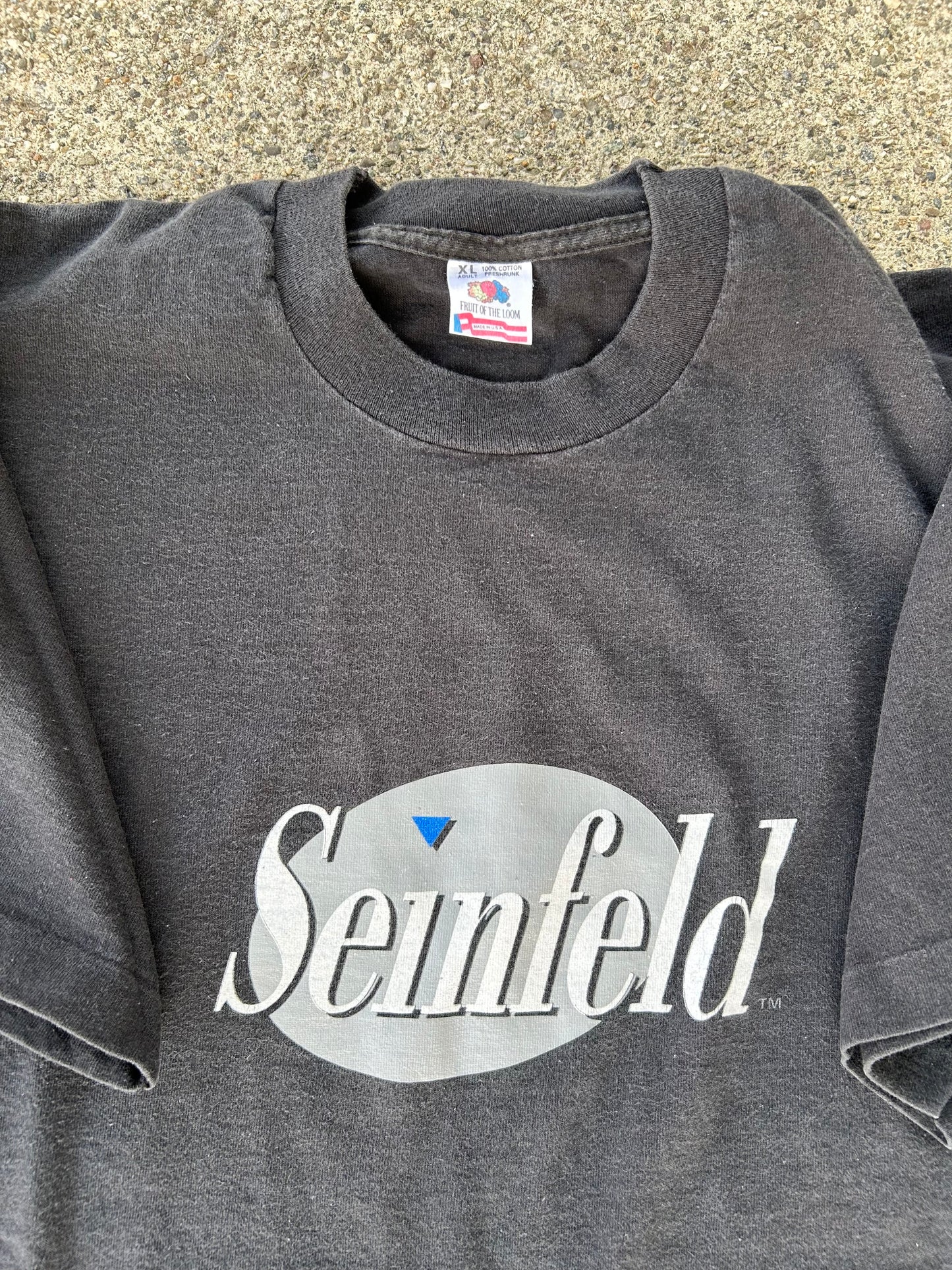 Vintage 90s Seinfeld TV Show Logo Promo Tee XL