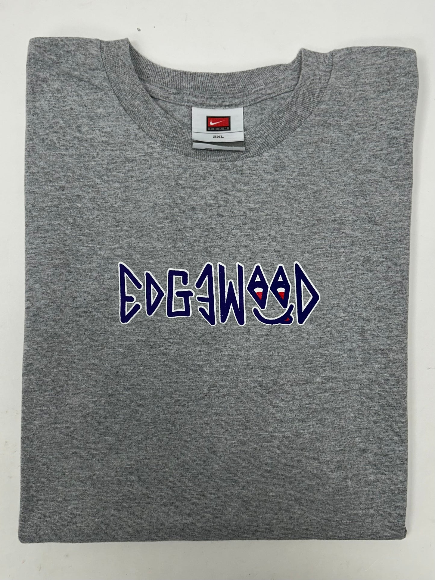 Edgewood NJ first edition “Deeper Than The Roots.” Tee 3XL 28x31.5 Inches Gray 00s Nike Team Blank Shirt