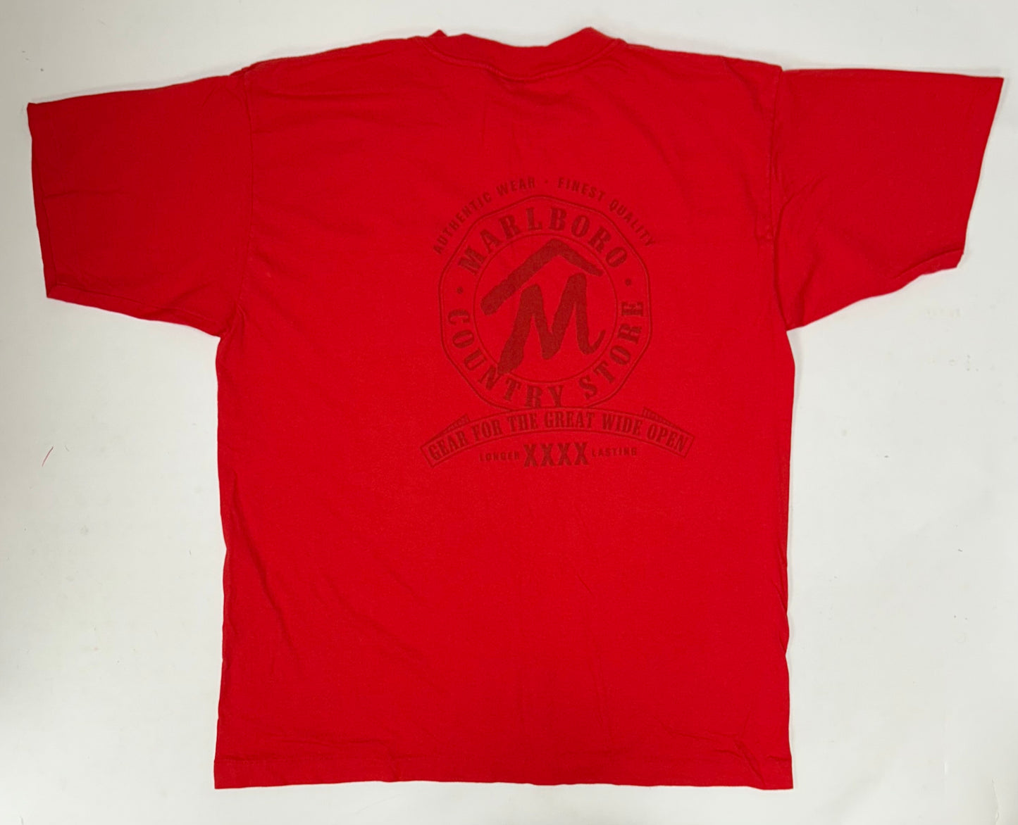 Vintage 90s Marlboro Country Store M Logo Pocket Tee XL Fit