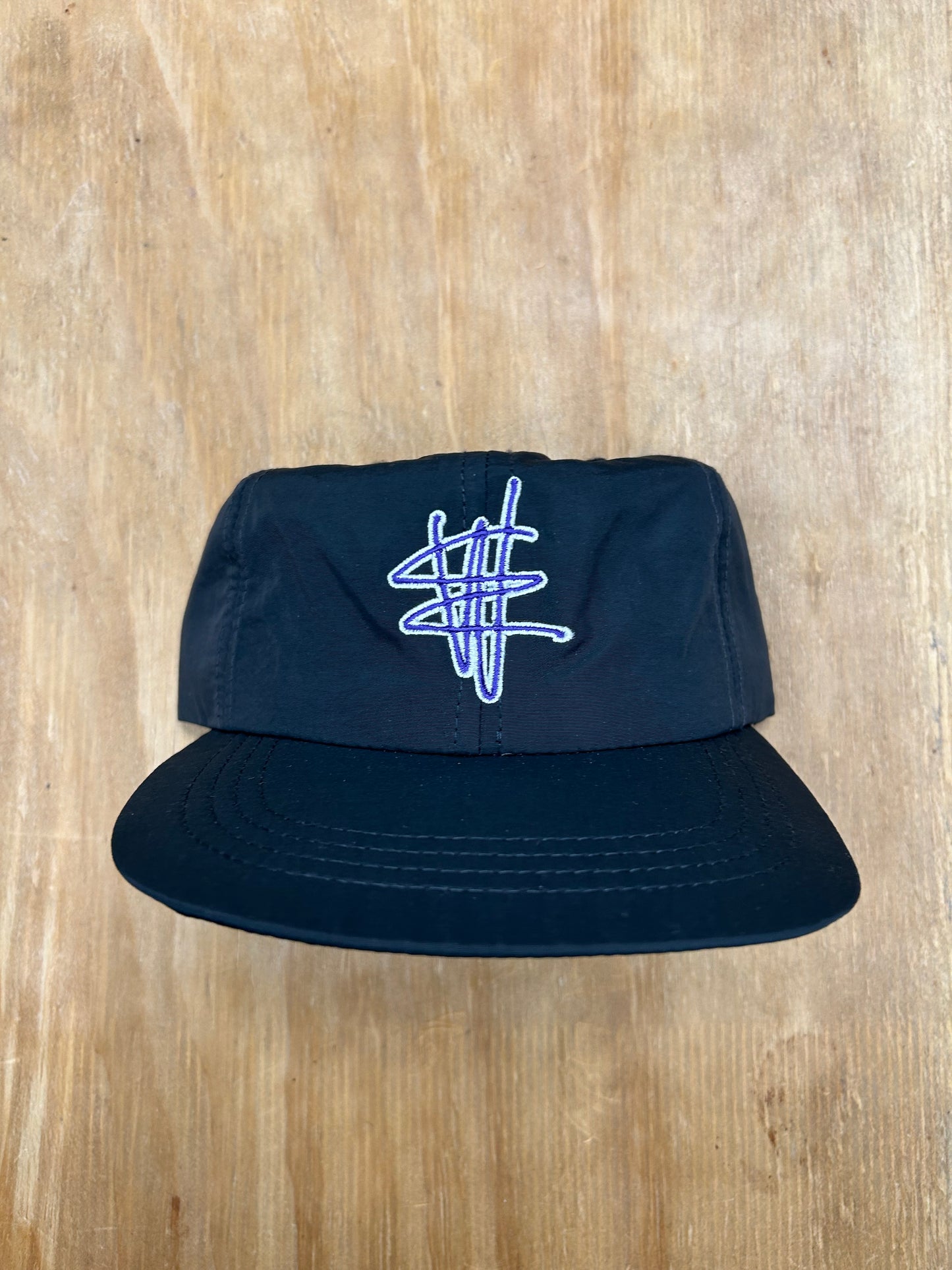 Edgewood NJ EW 973 Team Logo Nylon 6 Panel Adjustable Hat Washed Black