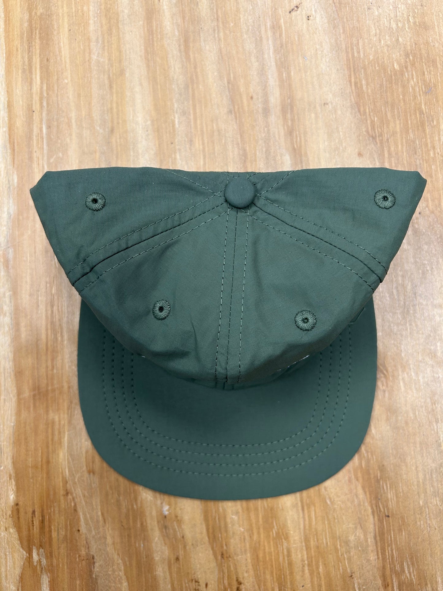 Edgewood NJ Team Spell Out Logo 6 Panel Nylon Adjustable Clip Hat Olive Drab