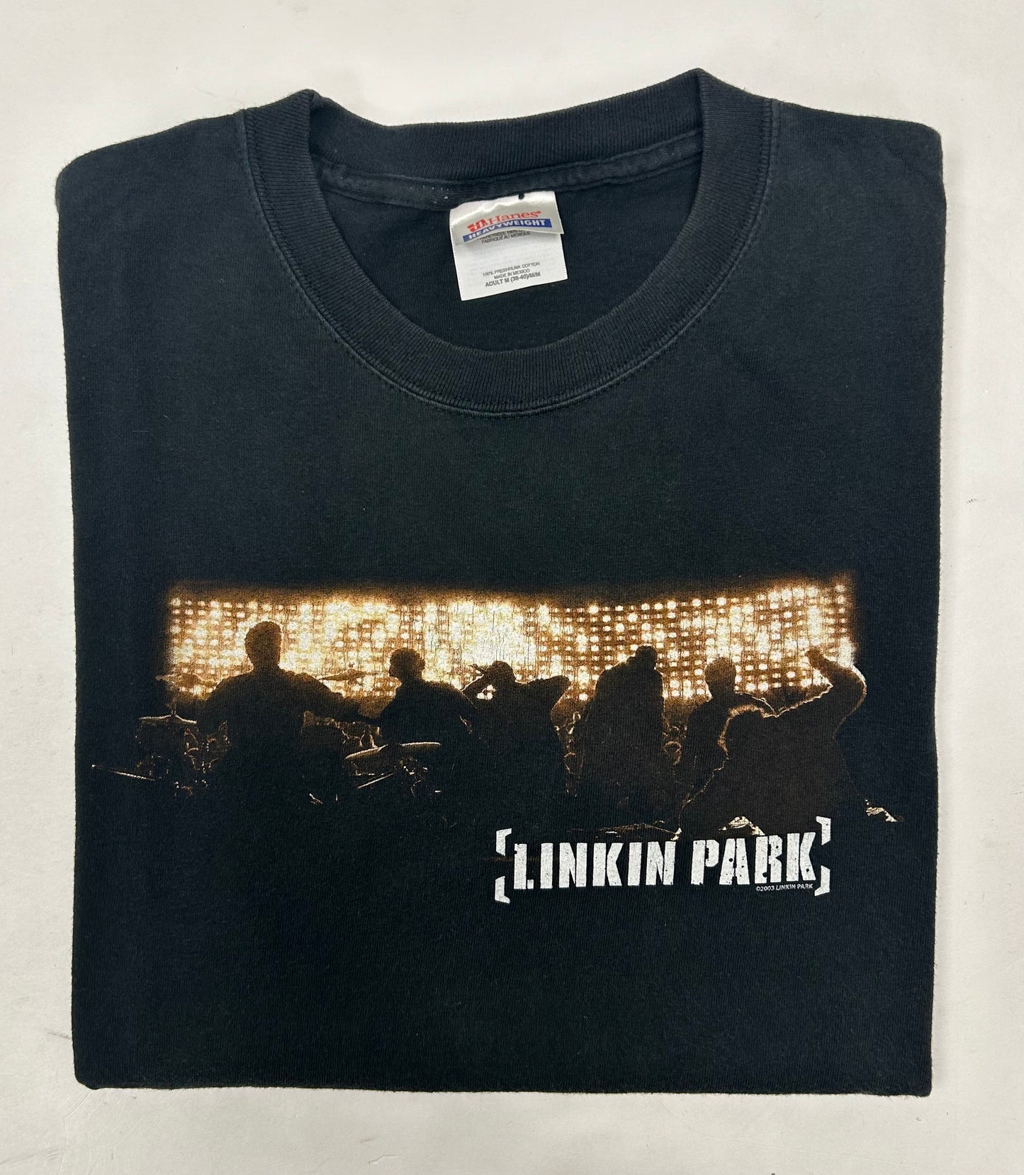 Vintage Linkin Park Meteora Album Promo Band Alternative Music Tee 2003 20.25x27.5 Inches Hanes Heavyweight Tag