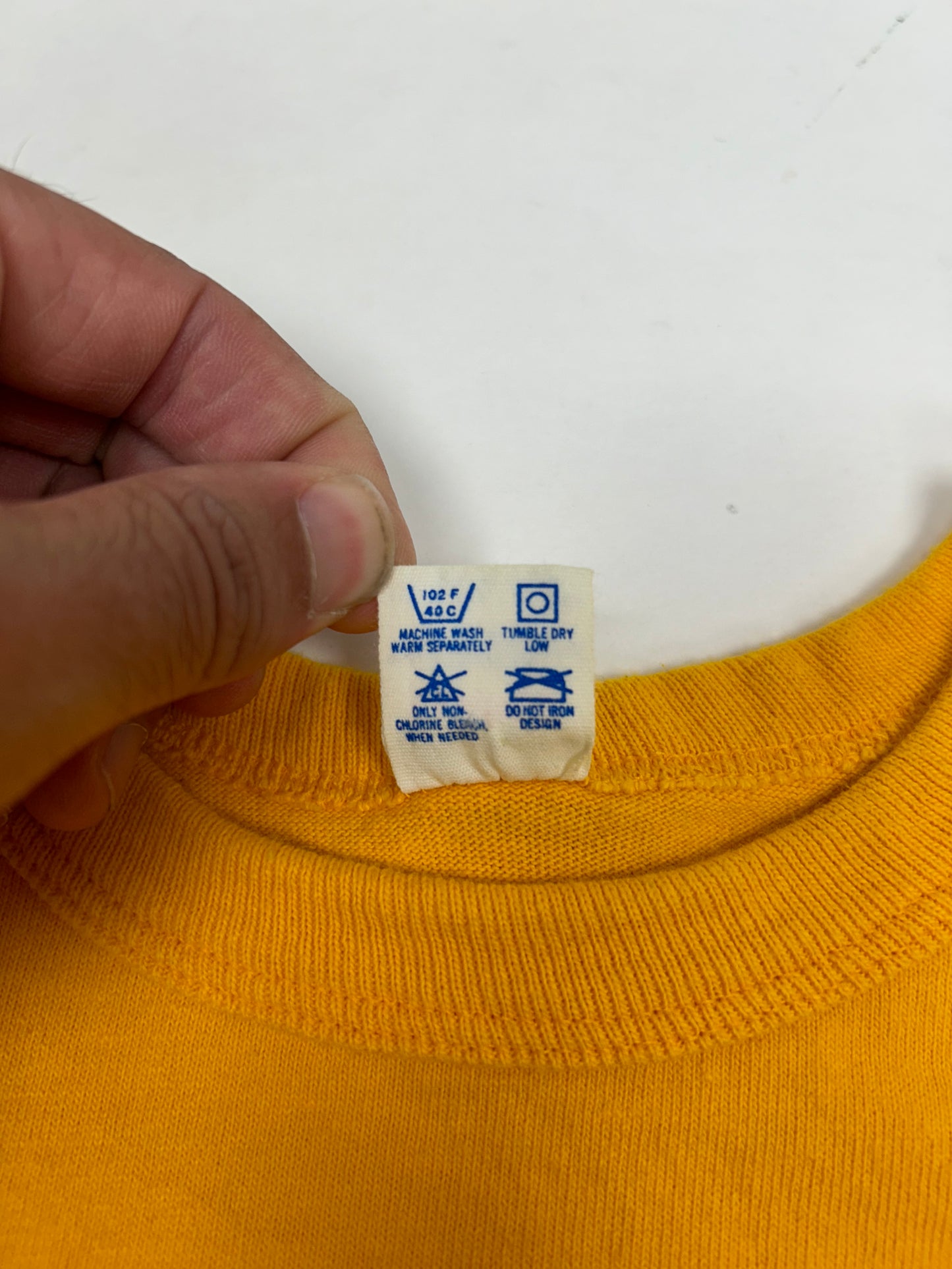 Vintage Champion Chest Script Essential Tee Tagged XL Can Fit Large 22.5x31.75 Inches Made In USA