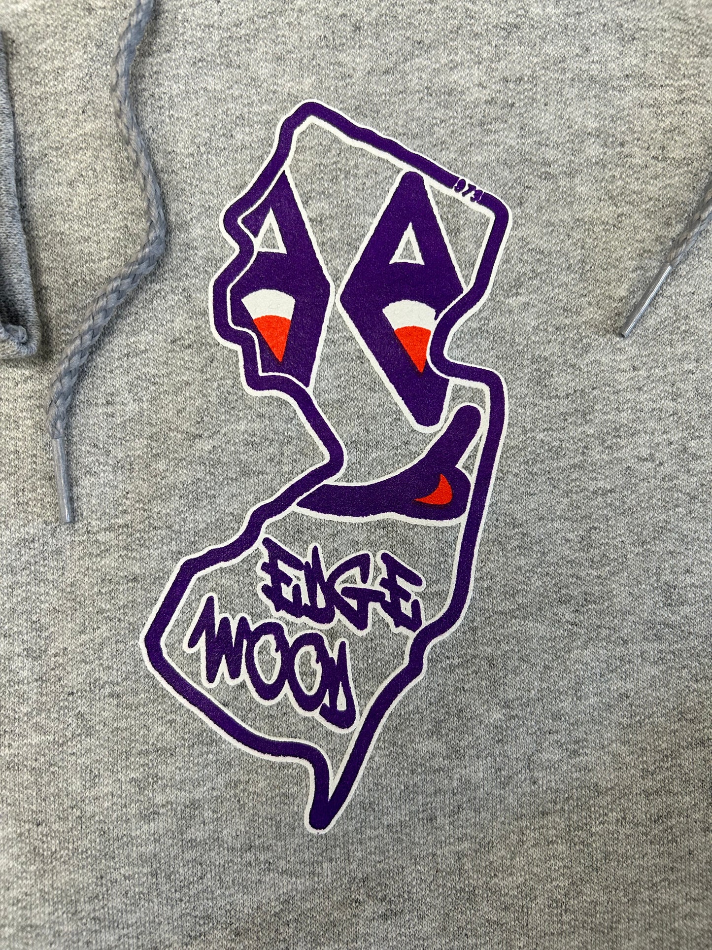 Edgewood NJ State Logo Hooded Sweatshirt Light Steel Gray S-3XL 85/15 Blend