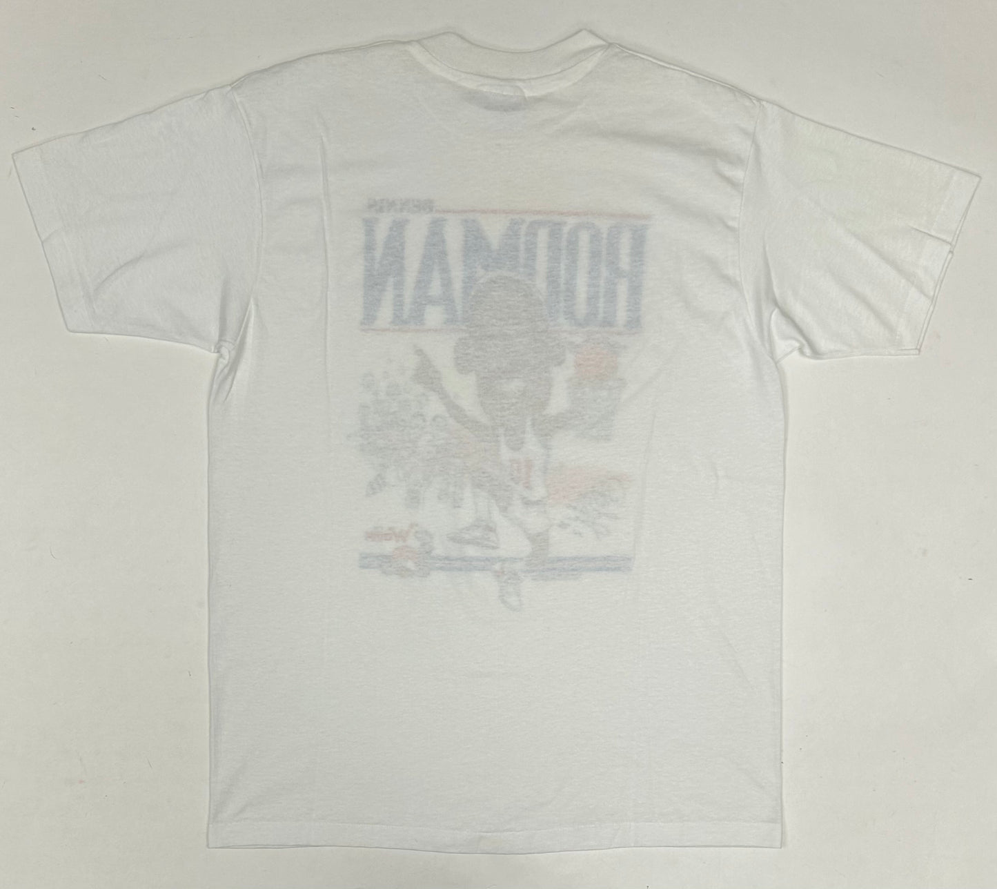 Vintage 1989 Dennis Rodman Caricature The Worm Detroit Pistons NBA Tee Large 21.25x29.25 Inches