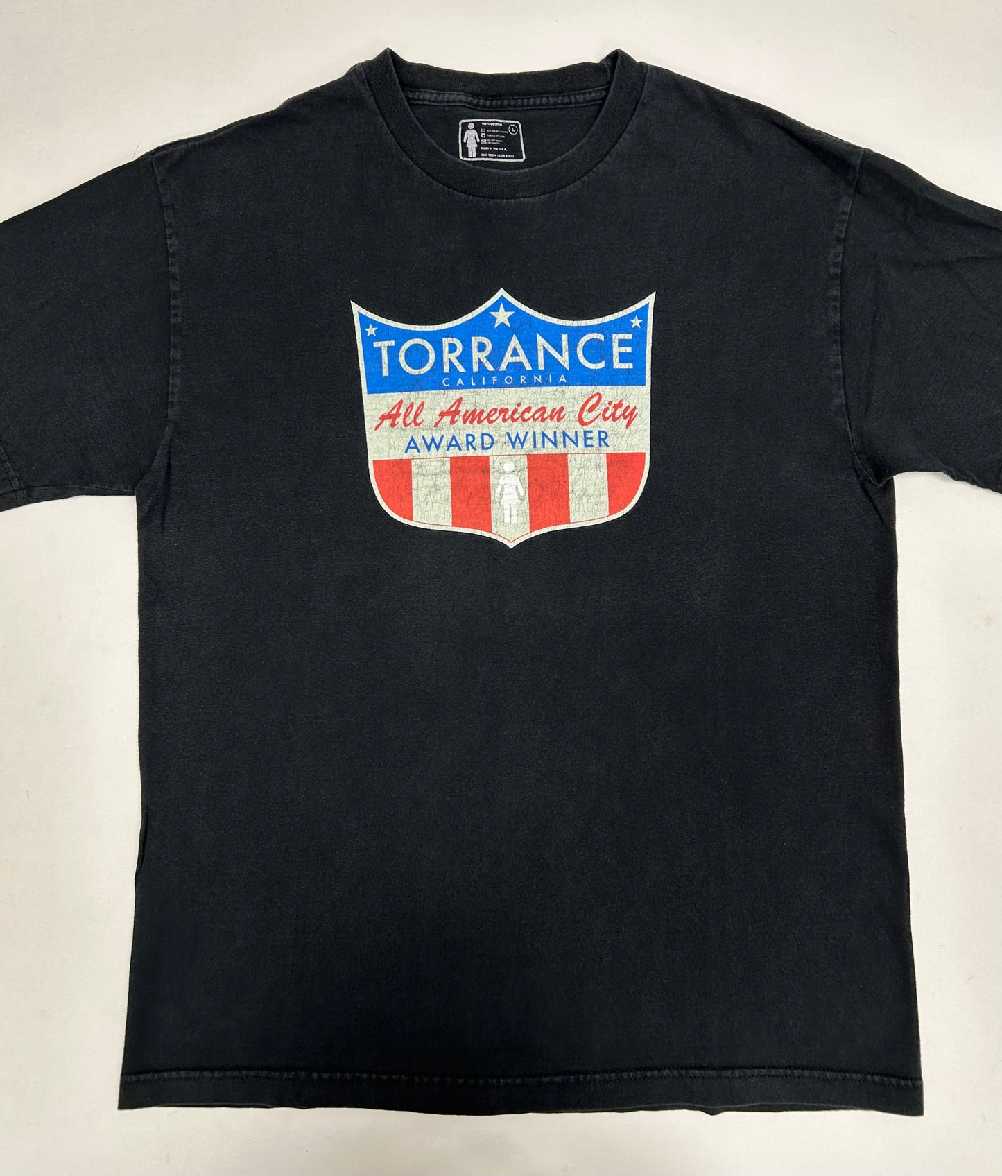 Girl Skateboards Torrance California All American City Award Winner Skate Tee Large 21.5x29.25 Inches As Is Worn In