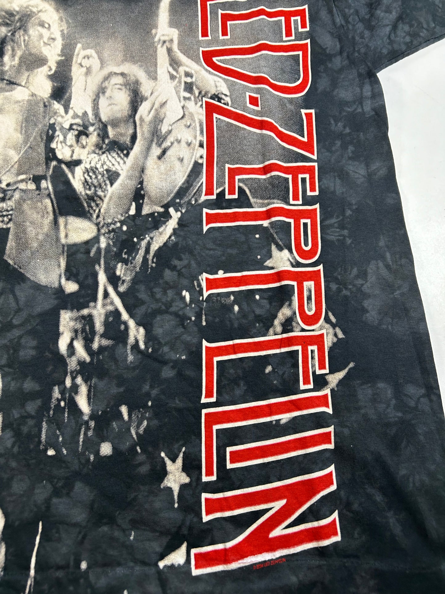 Vintage 2004 Liquid Blue Led Zeppelin Tie Dye Tee Medium 20.5x27.75 Brand New With Sticker Tag