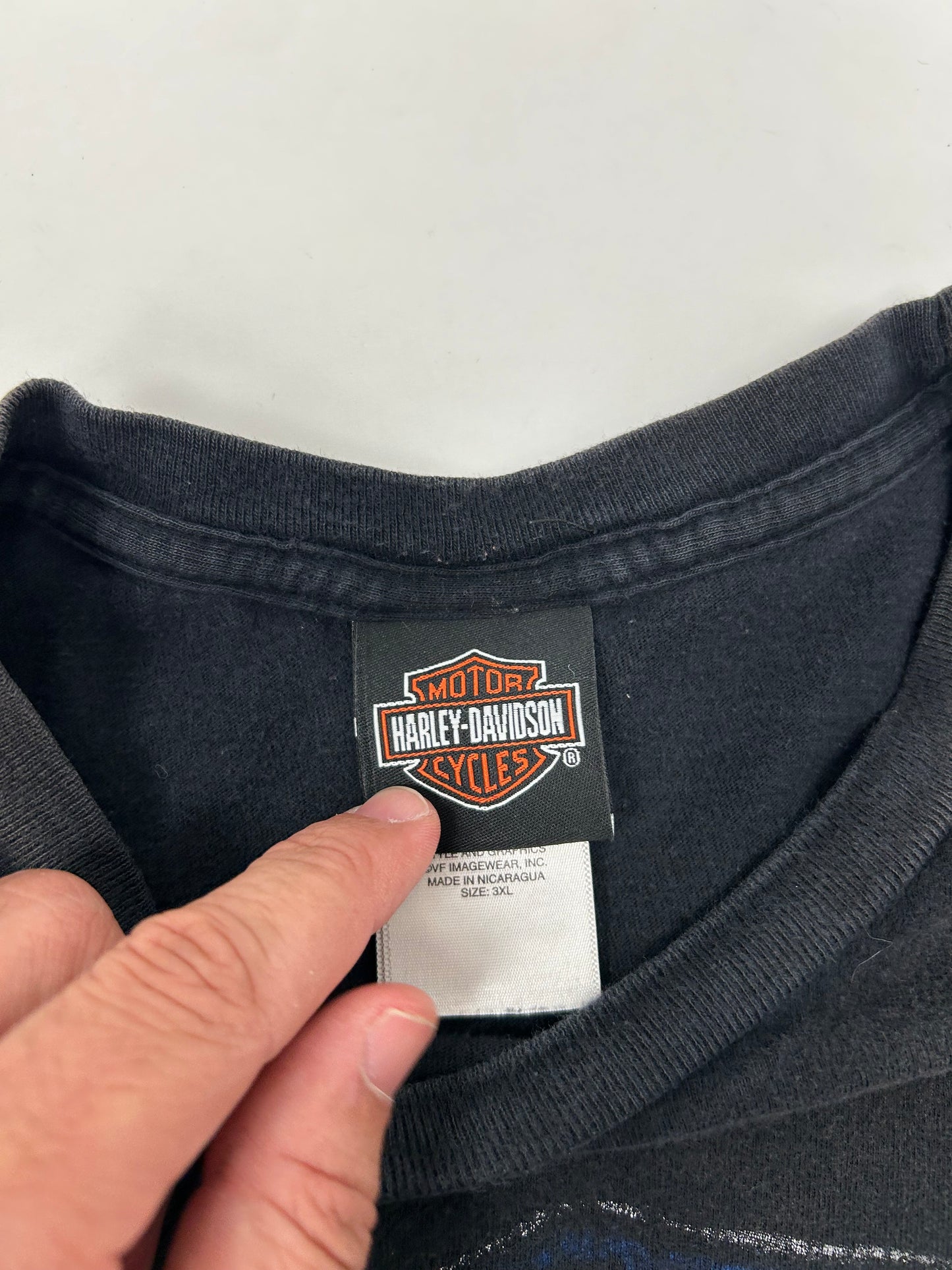 2010s Harley Davidson Motorcycles Six Bend Fort Myers Florida Chopped Sleeveless Tee 3XL 28.25x31.25 Inches As Is Wear & Fading