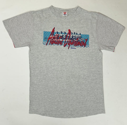 Vintage 90s Wilson Athletic Department Rowing Crew Tee Size 21x30.25 Inches Tagged Large USA
