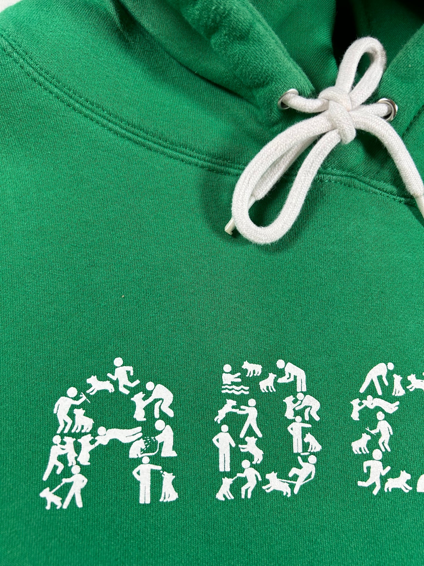 Vintage Adopt Dogs In Dogs/Human Spellout Hooded Sweatshirt