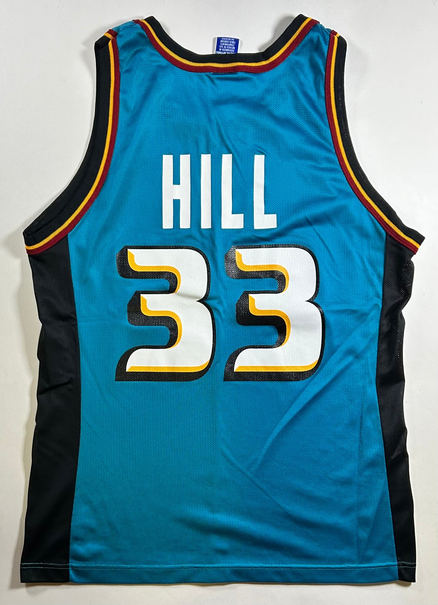 Vintage 90s Grant Hill Detroit Pistons NBA Champion Jersey Size 44 Large 21.25x30.75 Inches As Is