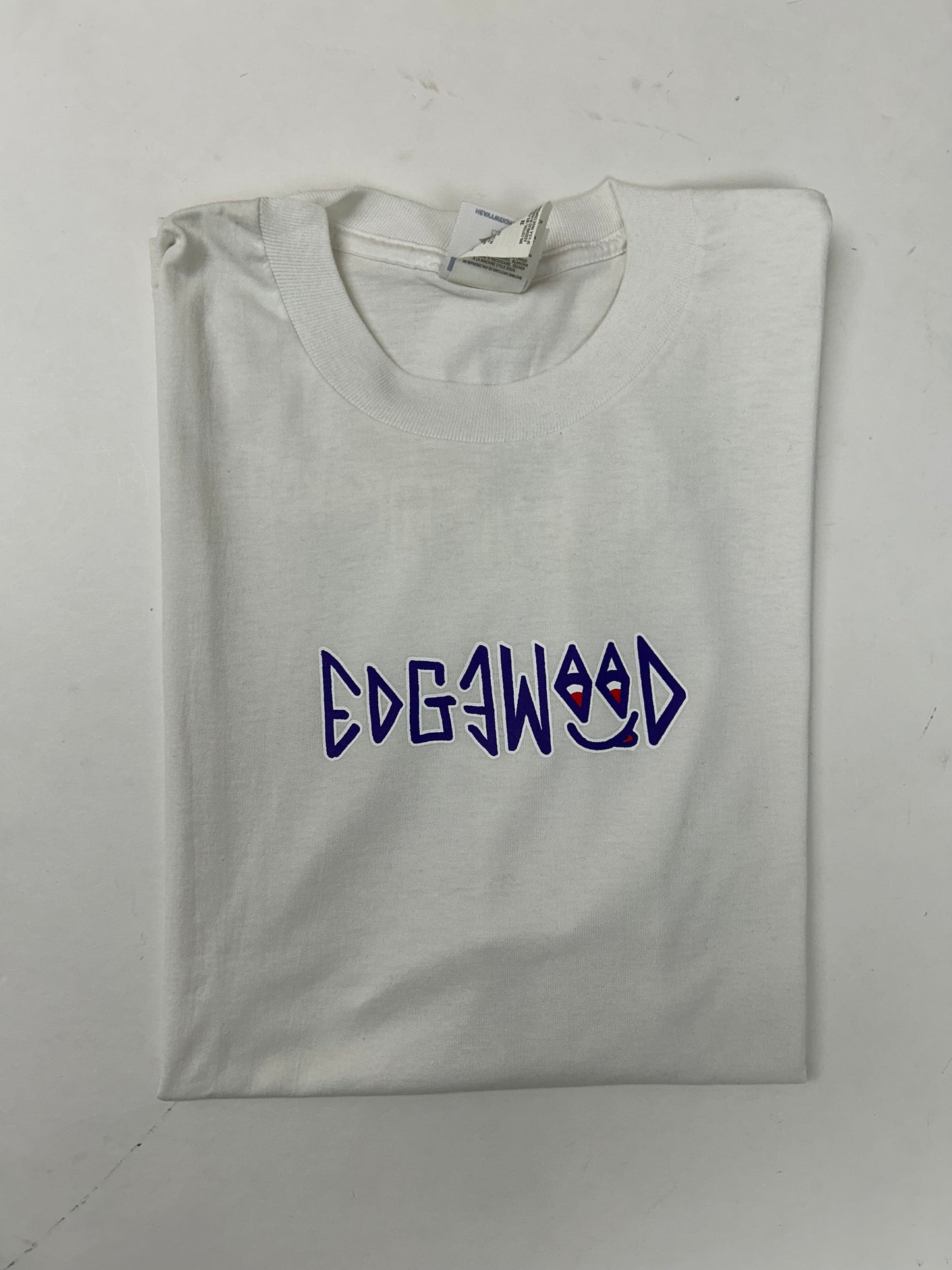 Edgewood NJ first edition “Deeper Than The Roots.” Tee 2XL  Jerzees Tag 50/50 Blend Honduras White