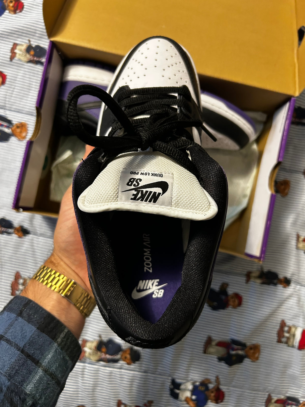 Nike SB Dunk Low Court Purple Size 10 Brand New With Box Skateboarding Shoe Skate