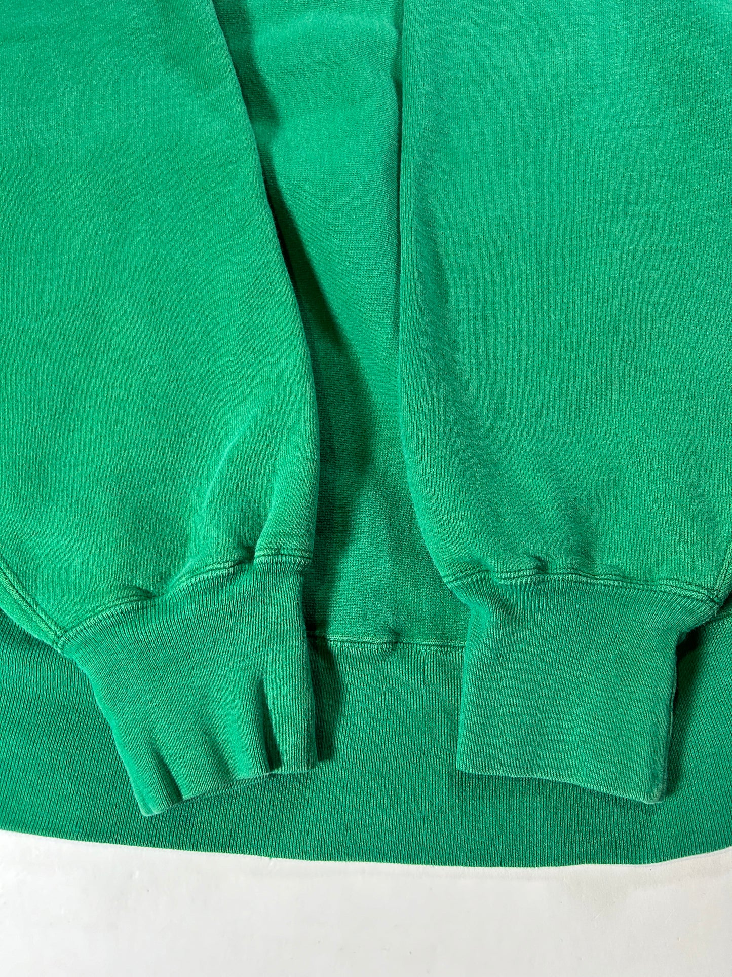 Vintage 80s Champion Reverse Weave Kelley Green Crewneck Sweatshirt 22.25x28.25 Inches Mediumish Fit