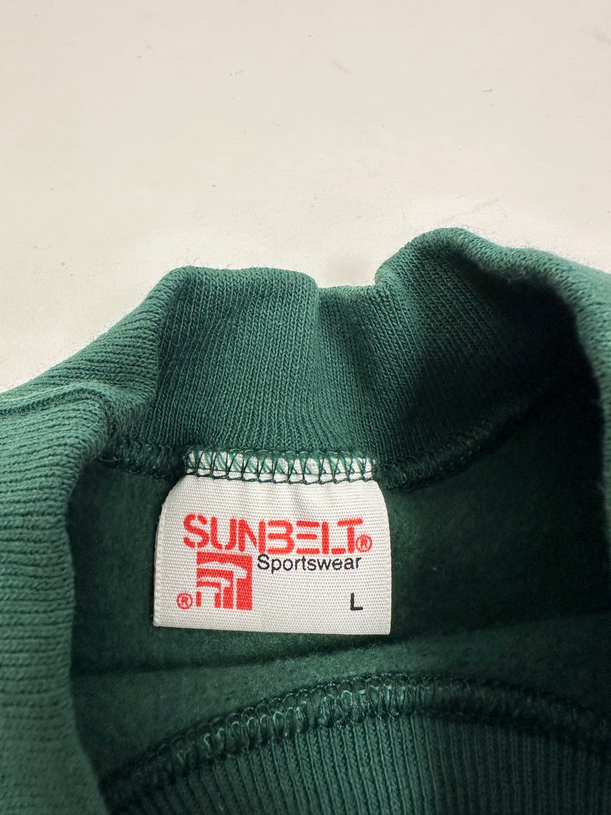 Edgewood NJ “Deeper Than The Roots.” First Edition Crewneck Sweatshirt Tagged Large Fits Like Medium/Small Forest Green Sunbelt 50/50 USA