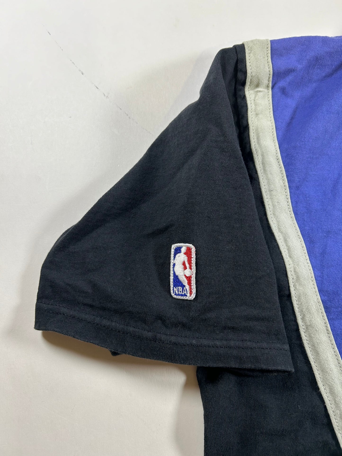 Vintage 90s New York Knicks Champion Authentic Shooting NBA Shirt XL 26x30.25 Inxhes As Is Has Faint Stain On Front Near V-Neck Area