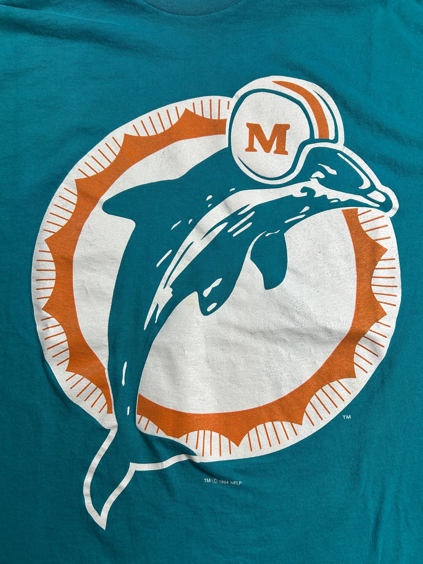 Vintage 1994 Miami Dolphins NFL Starter T-shirt XL 24.5x27.75/29.25 Inches 90s