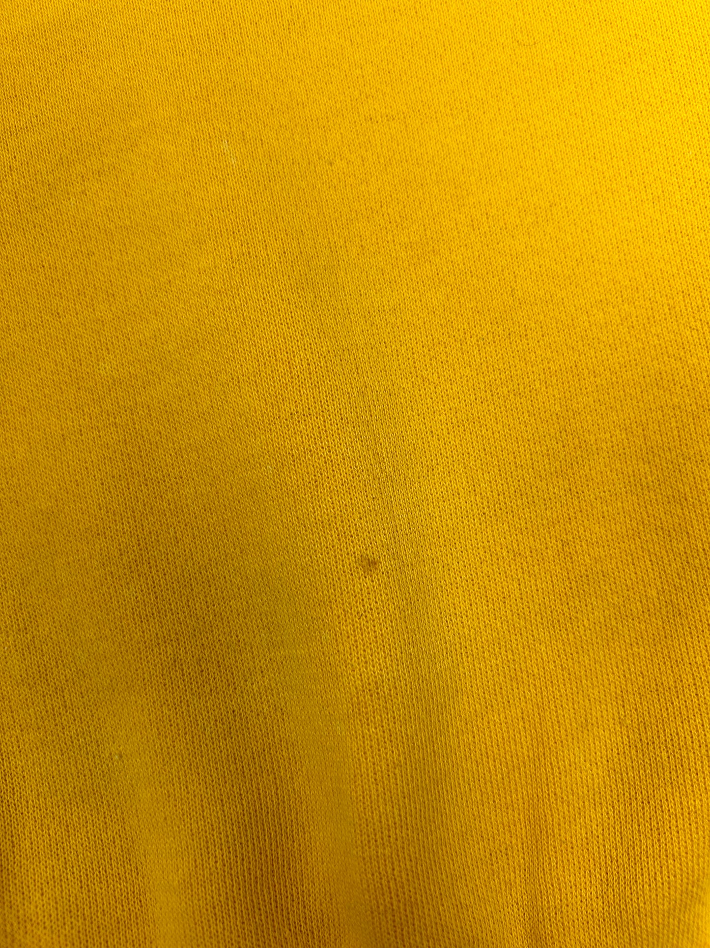 Vintage 70s Russell Athletic Sweatshirt Crewneck Blank Golden Yellow Boxy Fit 24.75x25 Inches