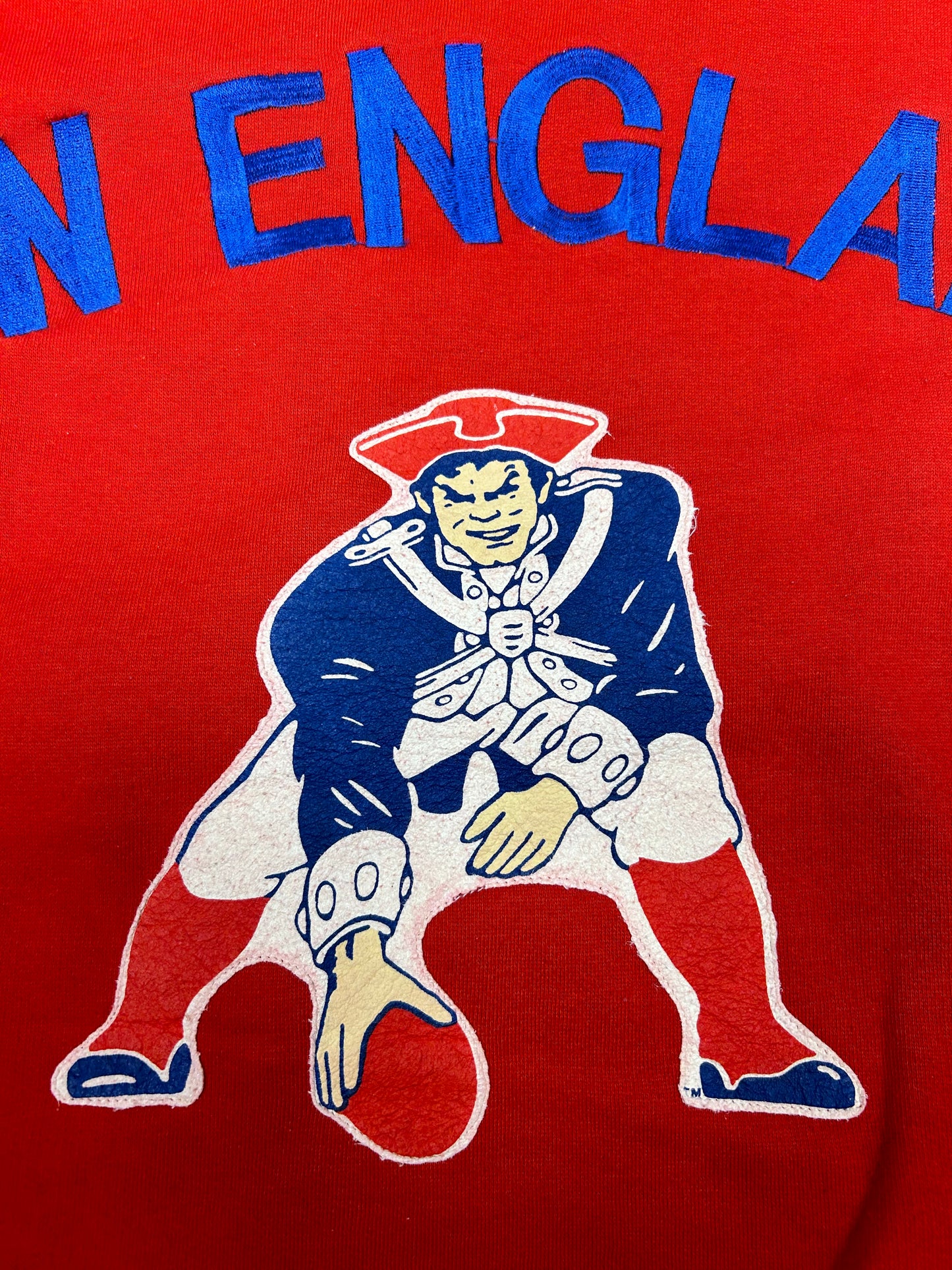 Vintage New England Patriots NFL Nike 1/4 Zip Pullover Sweatshirt Tagged Medium 24.5x25 Inches 80s