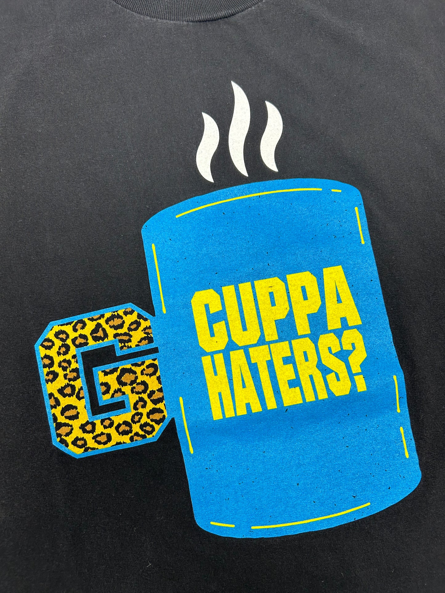WWE Authentic Enzo Amore Big Cass Cuppa Haters Black T-Shirt Double Sided Large 21.25x