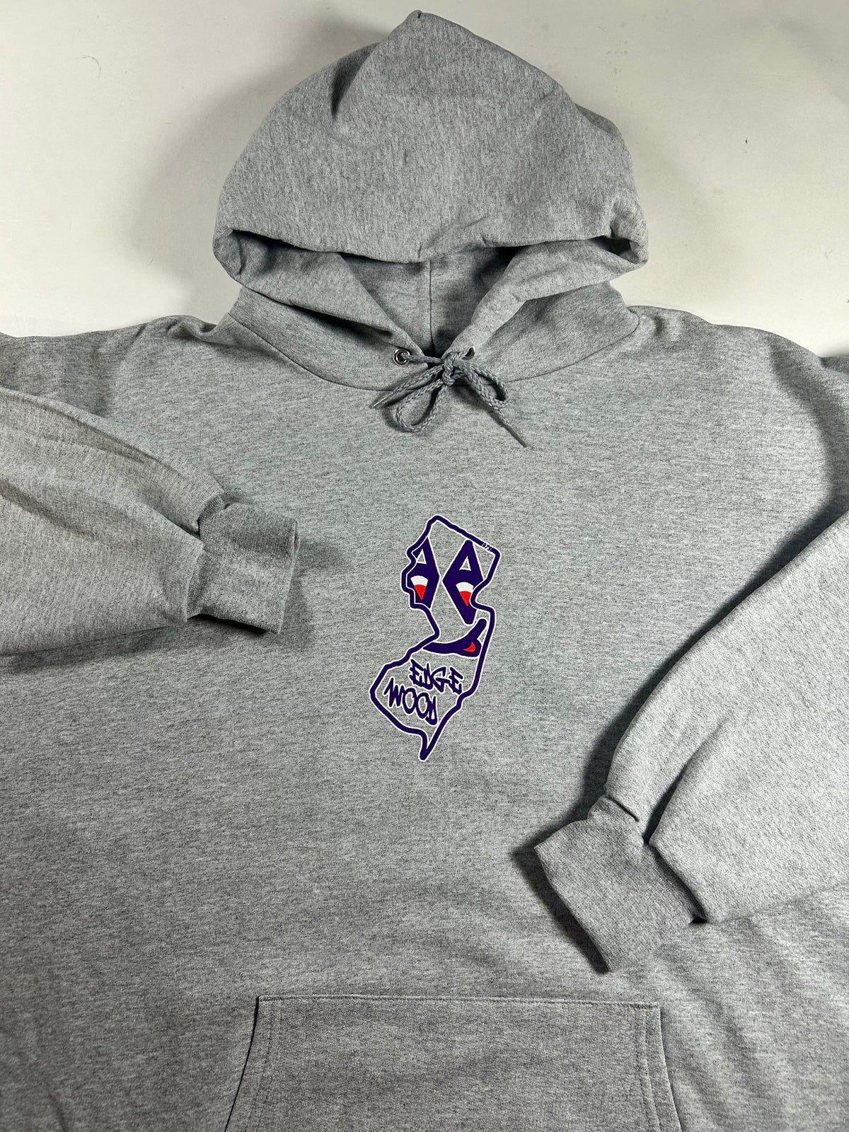 Edgewood NJ State Logo Hooded Sweatshirt Light Steel Gray S-3XL 85/15 Blend