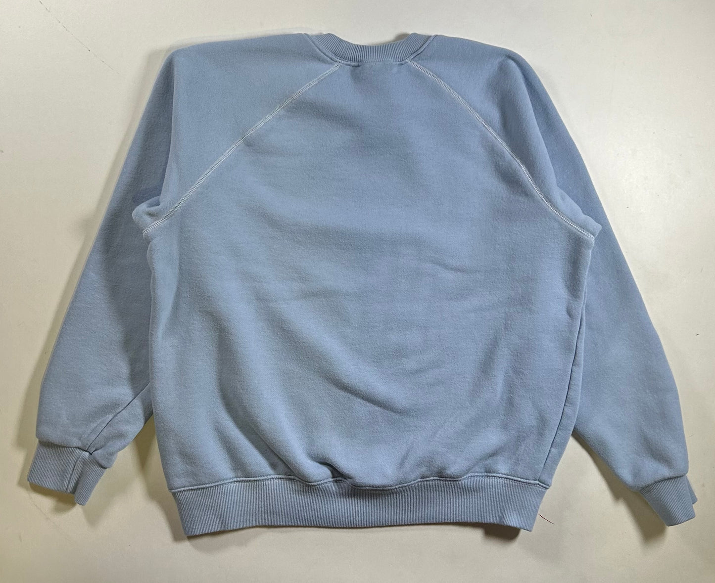 Walt Disney World Mickey Mouse Crewneck Sweatshirt Light Blue As Is Medium/Small Fit 22.75x24.5 Inches