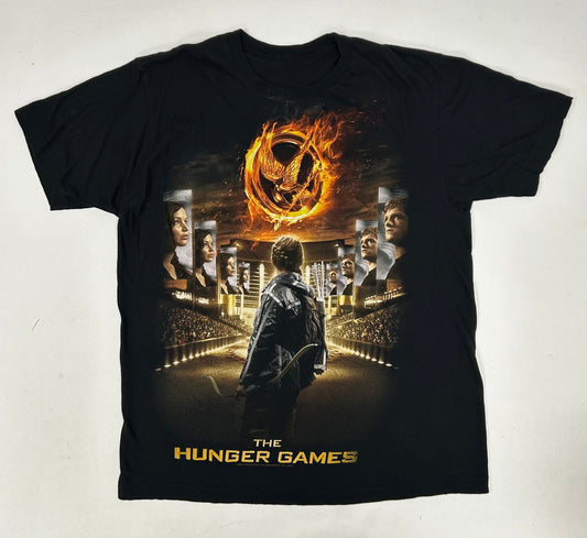 Vintage The Hunger Games Movie Promo 2012 Original Shirt Featuring Katniss Peeta Large 21.25x28 Inches