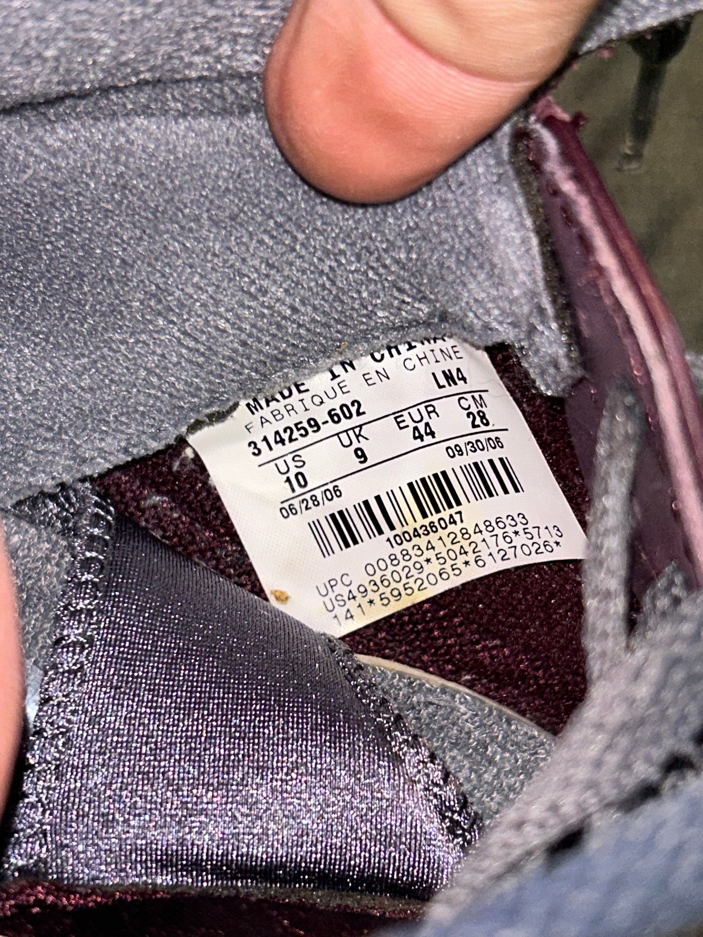 Air Jordan 5 Retro LS Burgundy Size 10 2006 Need Sole Swapping As Is Rep Box