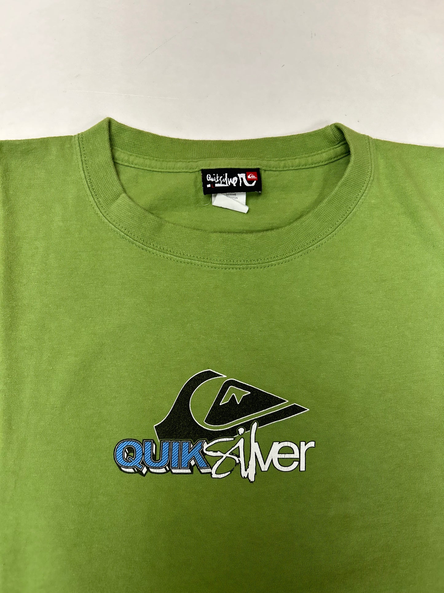 Vintage 00s Quiksilver Boarding Company South Beach Tee Large 22.75x26.5 Inches Green