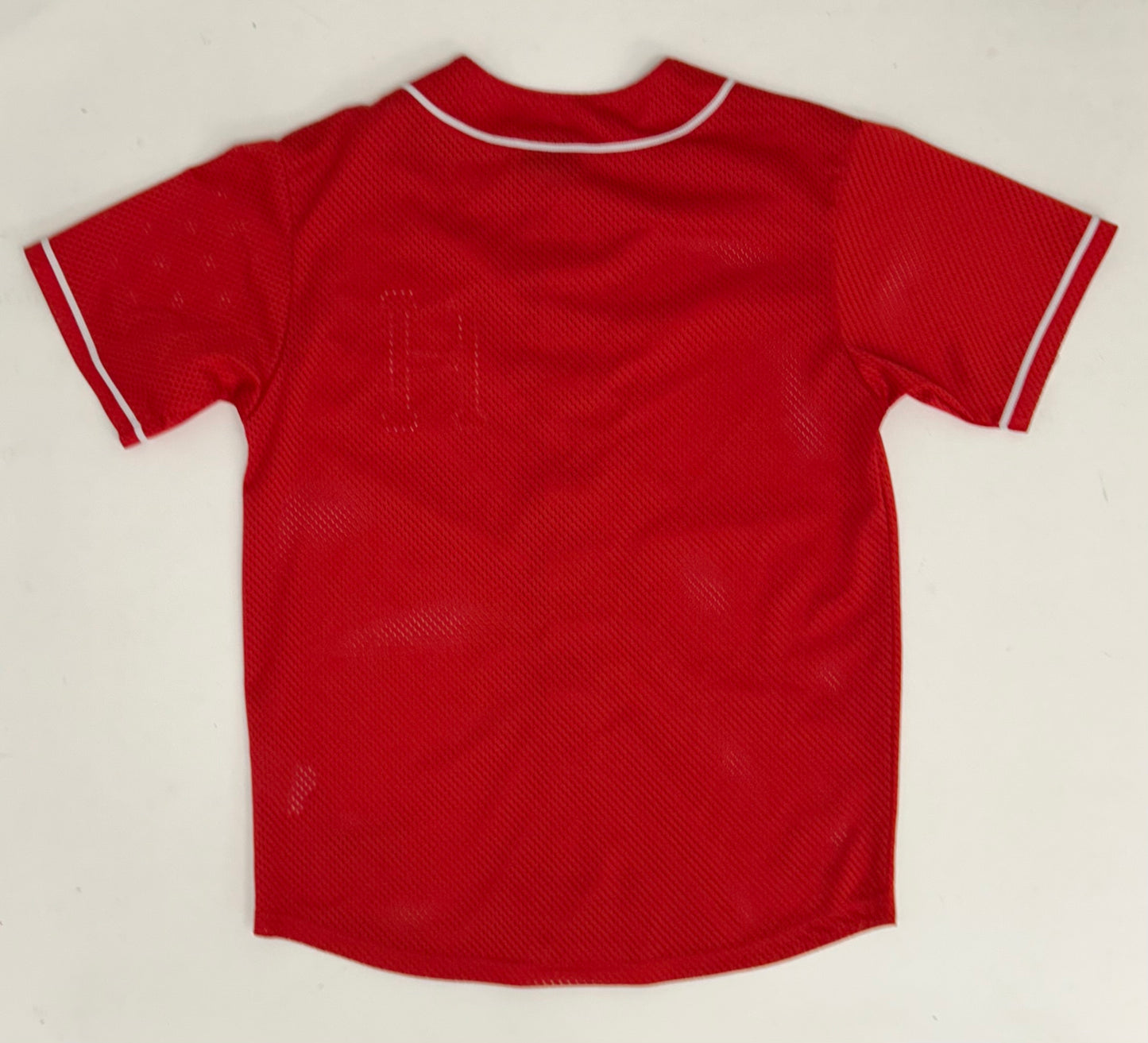 HUF Button-up Jersey Red Embroidered H Logo Short Sleeve Men’s Small 21x28.75 Inches