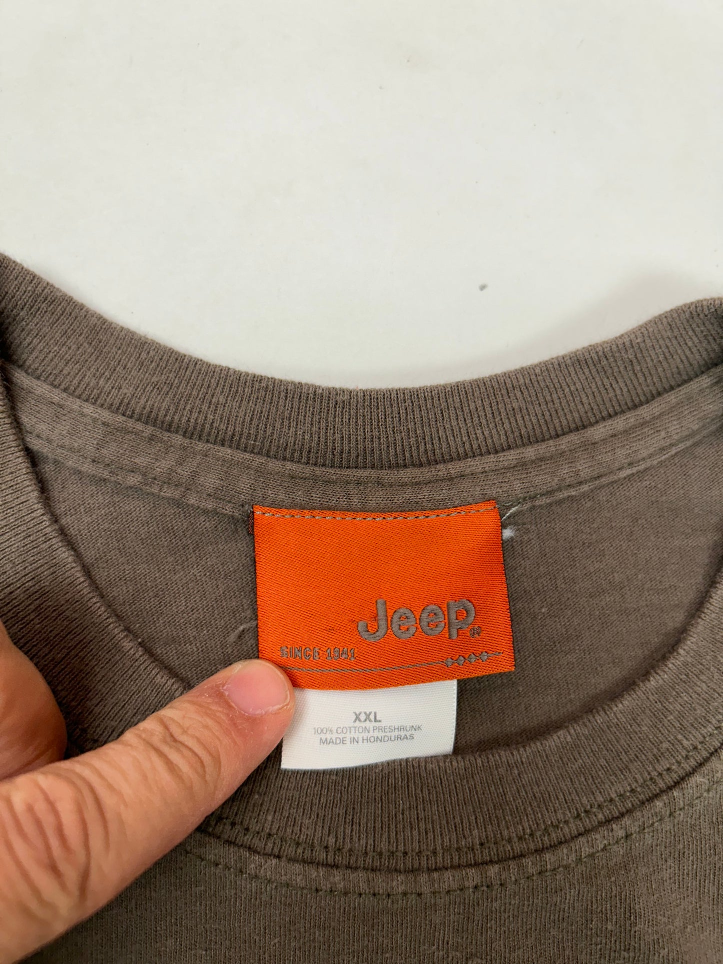 Vintage 00s Jeep Car Company Promo Tee 2XL 25.5x29.25 Inches Brown