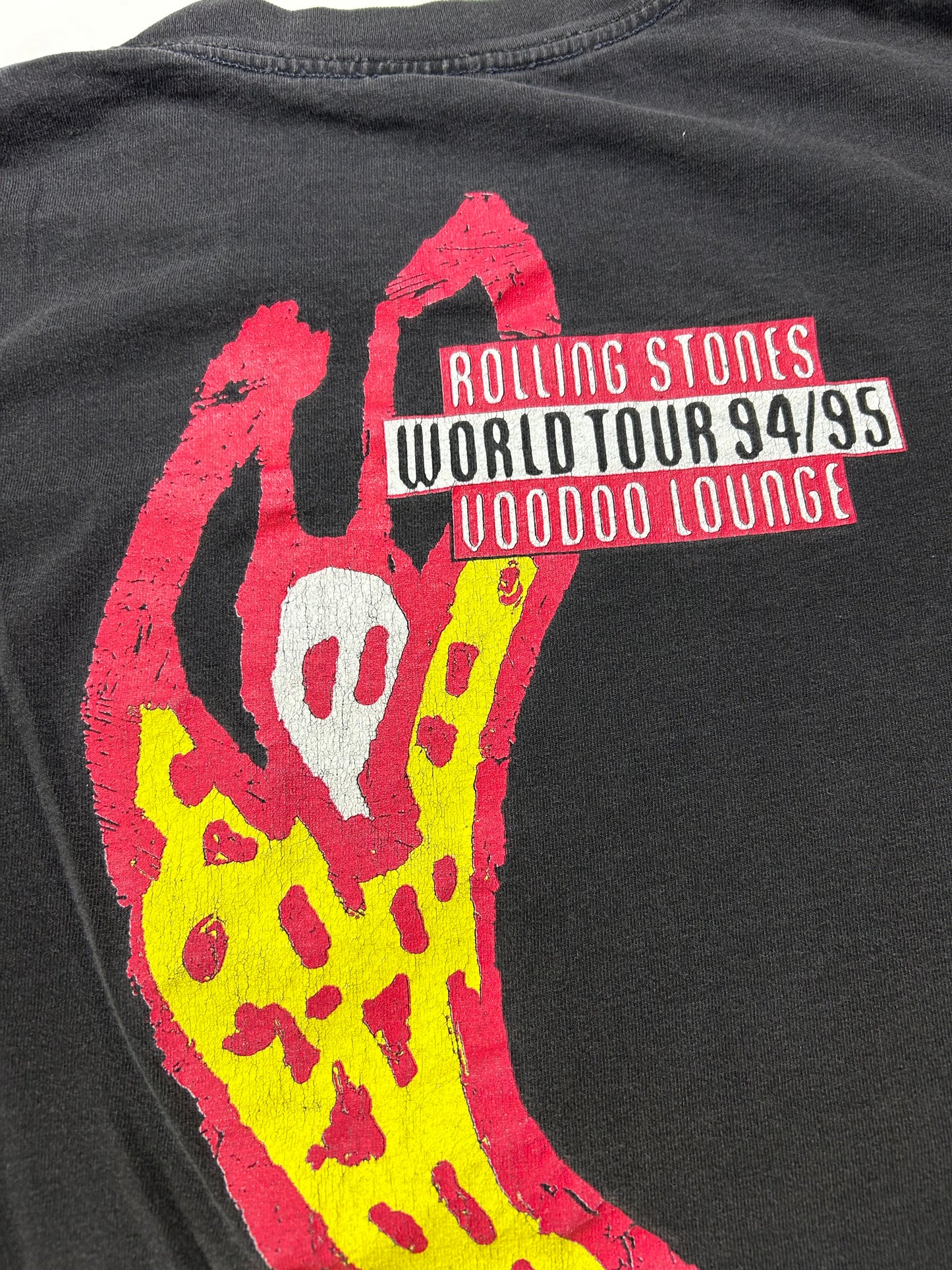 Vintage 1994 Rolling Stones 94/95 Voodoo Lounge World Tour T-shirt XL 23x28.25 Inches