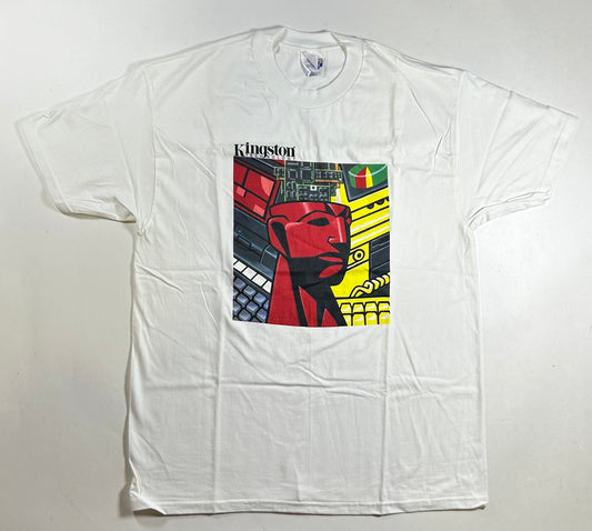 Vintage 90s Kingston Technology Corporation T Shirt Computer Memory 23.5x32.25 Inches