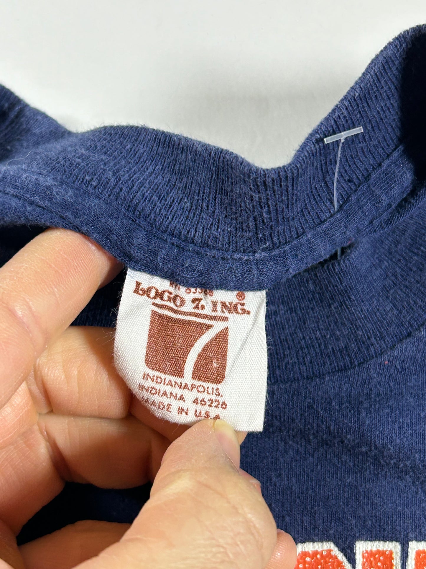 Vintage Logo 7 Chicago Bears NFL Super Bowl XX Champions Tee M/S Fit 19.25x25.5 Inches