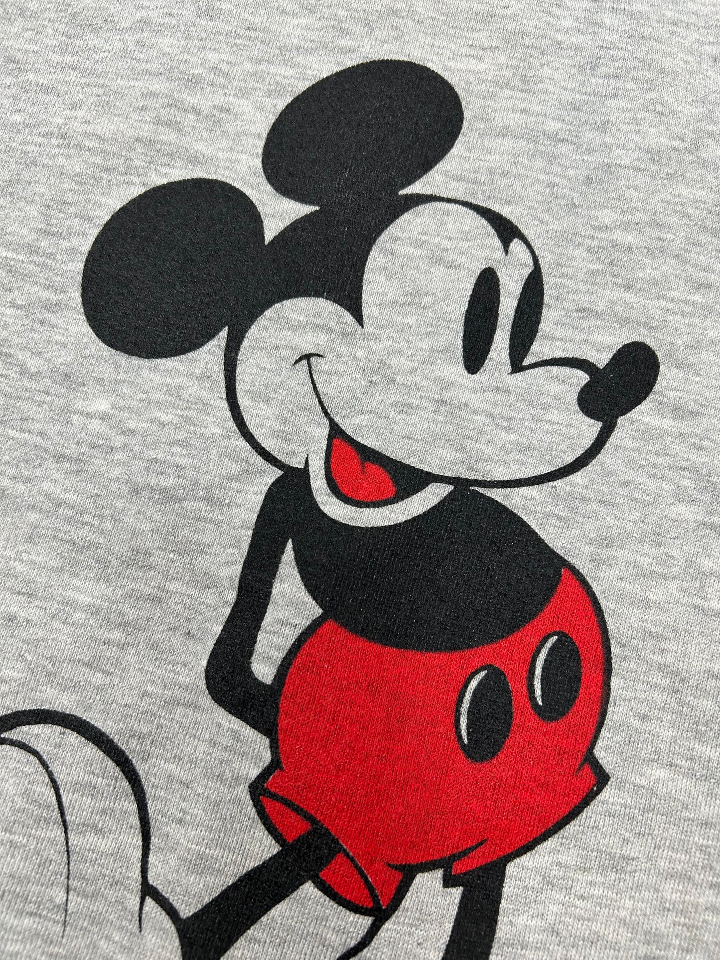 Vintage Disney Mickey Mouse Raglan Crewneck Sweatshirt 21.5x26.25 M/S Fit Gray