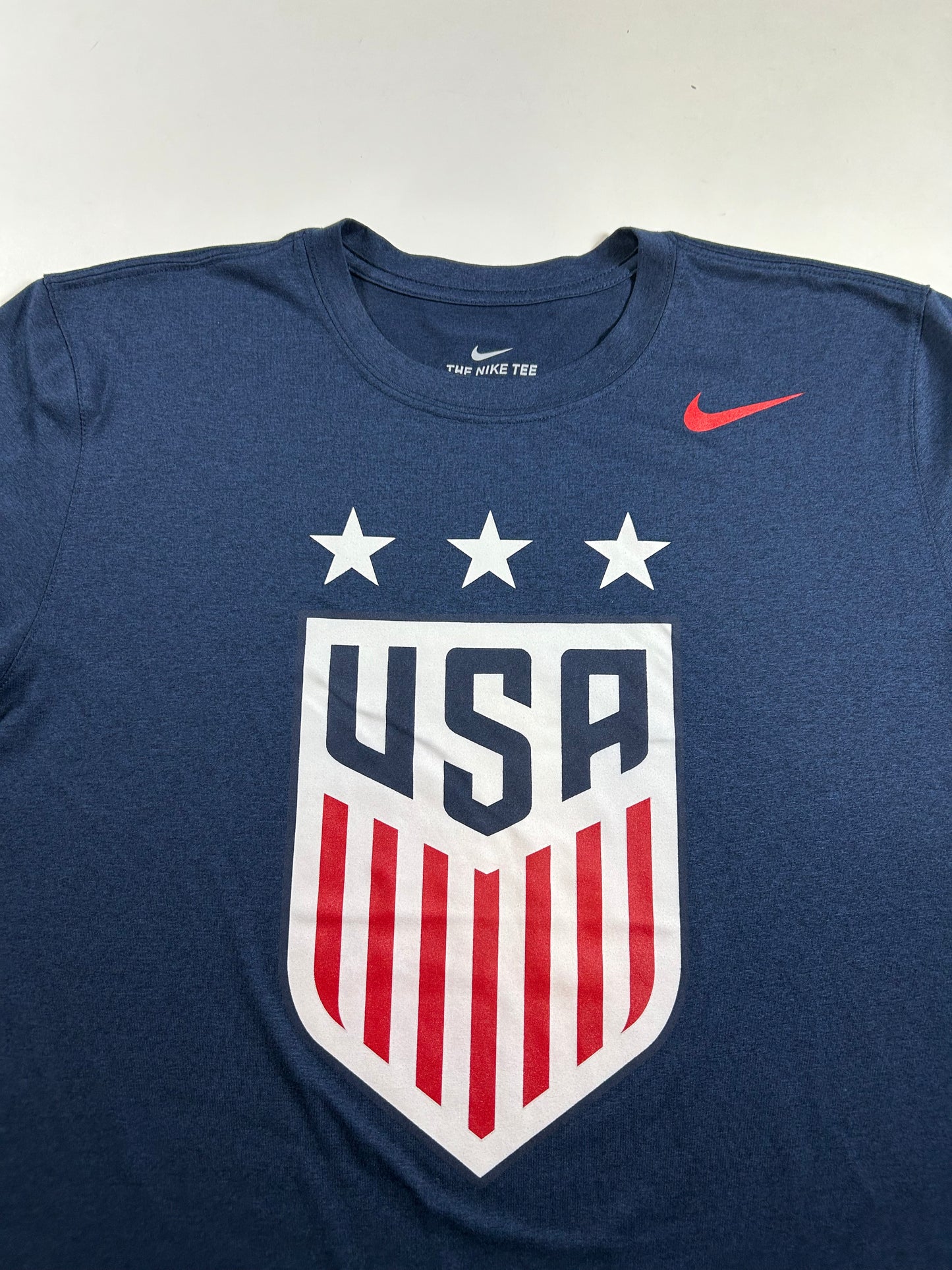 Nike Dri-Fit Team USA Shield Logo Tee Medium 20.25x27.5 Inches Navy