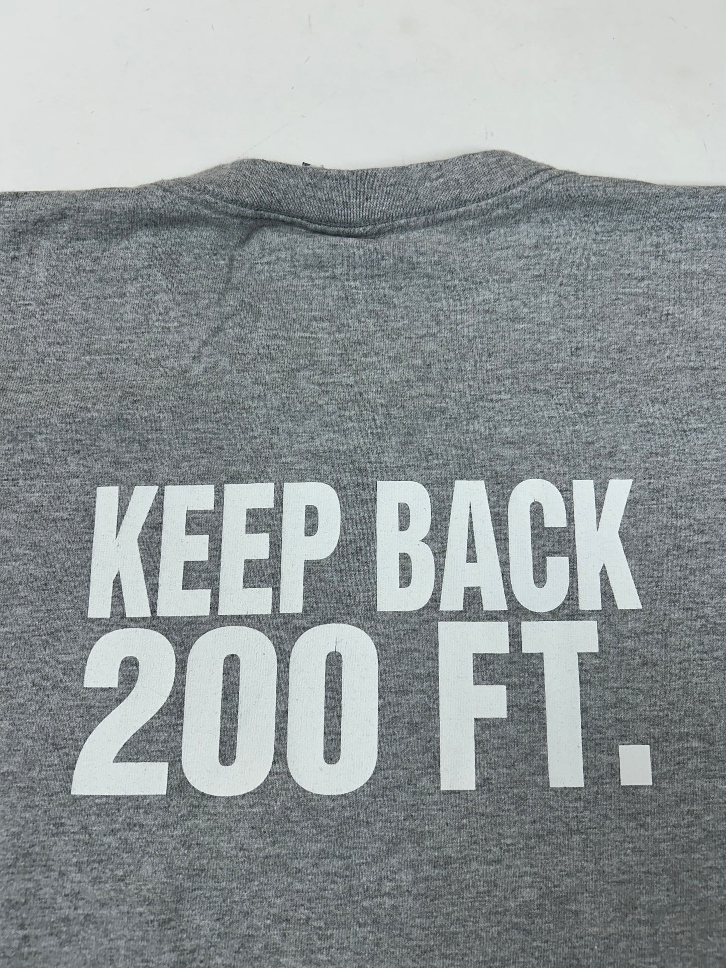 Vintage 90s F.D.N.Y. Keep Back 200Ft Firefighter Tee USA XL+ 24.5x31.25 Inches