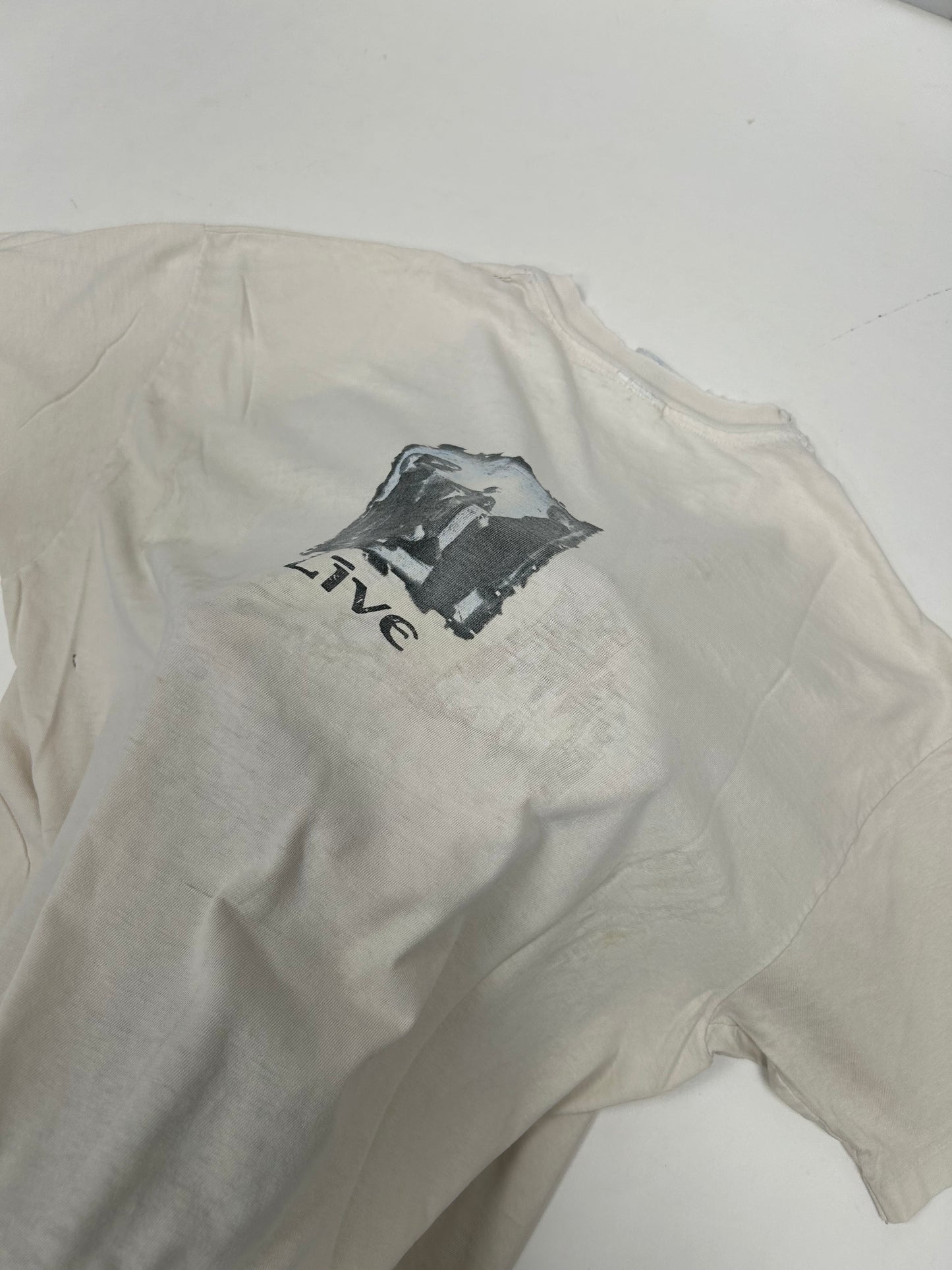 Vintage Live Throwing Cooper Lightning Crashes Music Band Tee 1995 Thrashed XL