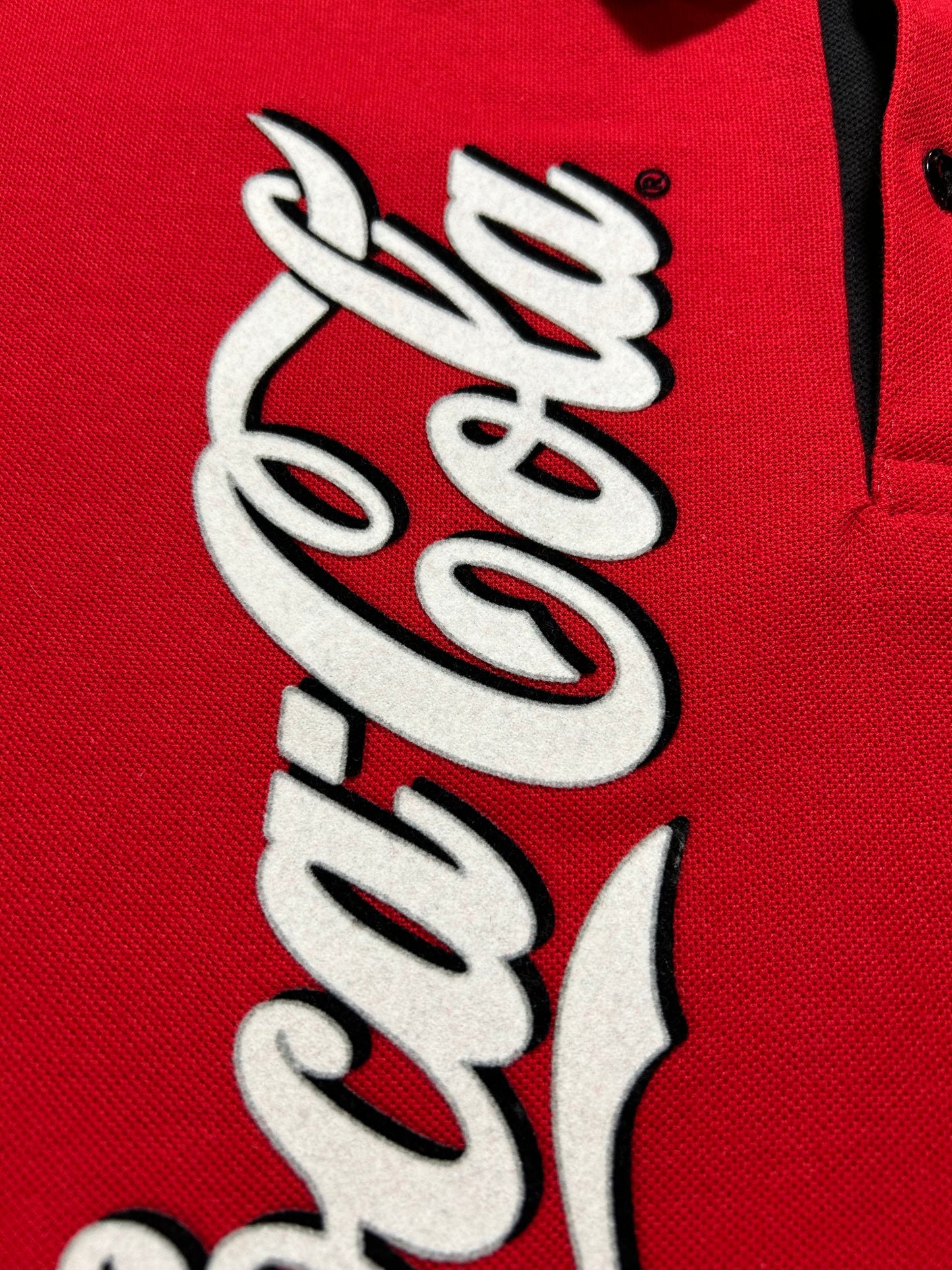 Vintage Coca-Cola Soda Drink Company Promo Polo Shirt XL 25x31 Inches