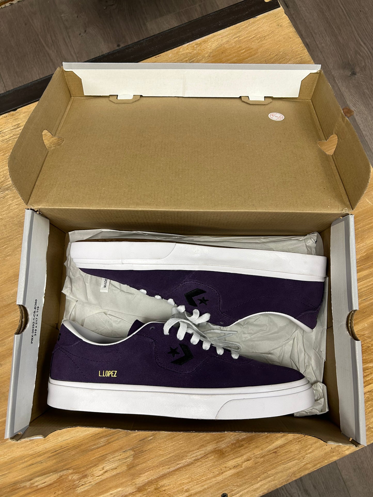 Converse Louie Lopez Pro Purple Mens Size 9.5 New With Mismatch Box Skateboard
